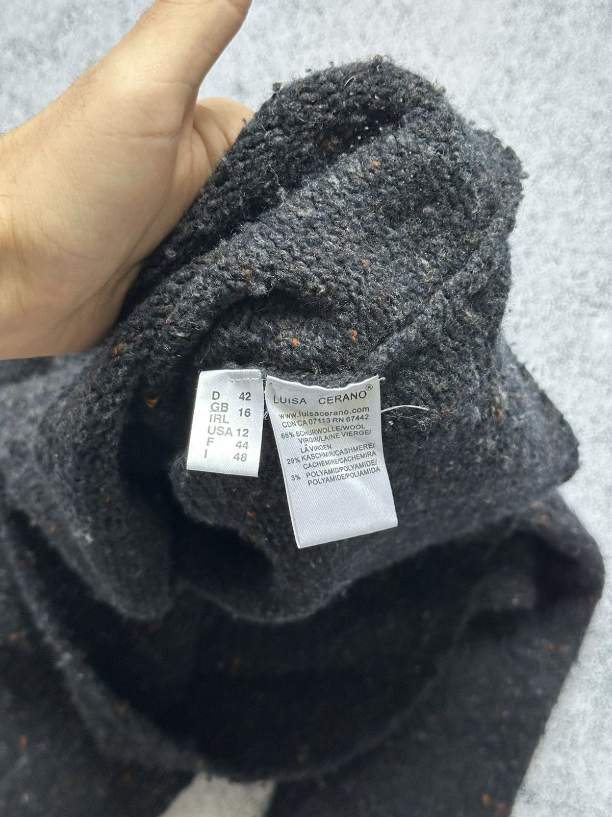 Luisa Cerano Luisa Cerano Wool Cashmere Archive Sweater Black Knit Size M / US 6-8 / IT 42-44 - 10 Thumbnail