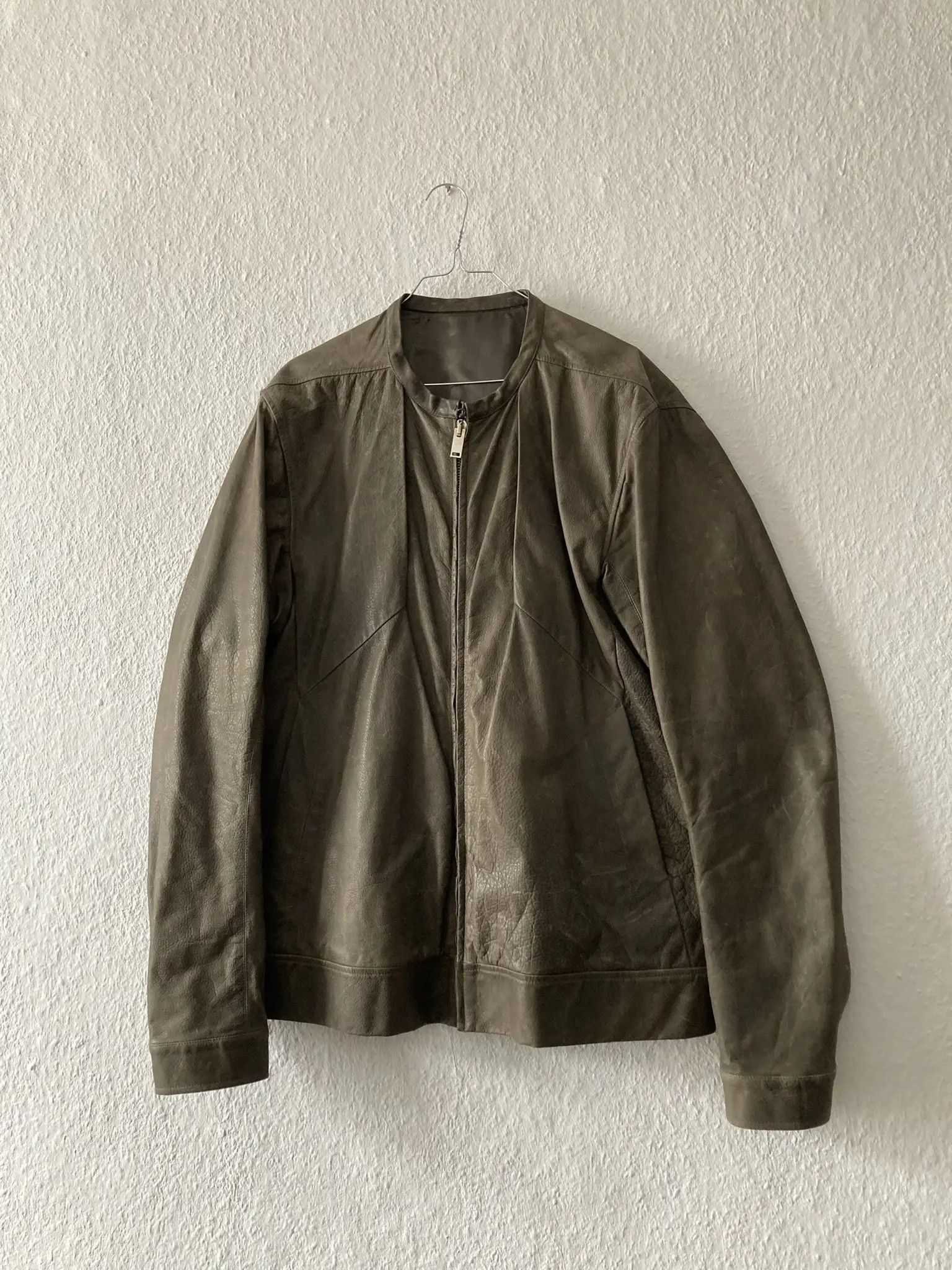 Rick Owens S/S 13 "ISLAND” Cow Leather Panelled Biker Jacket Rick Owens Size US XL / EU 56 / 4 - 1 Thumbnail