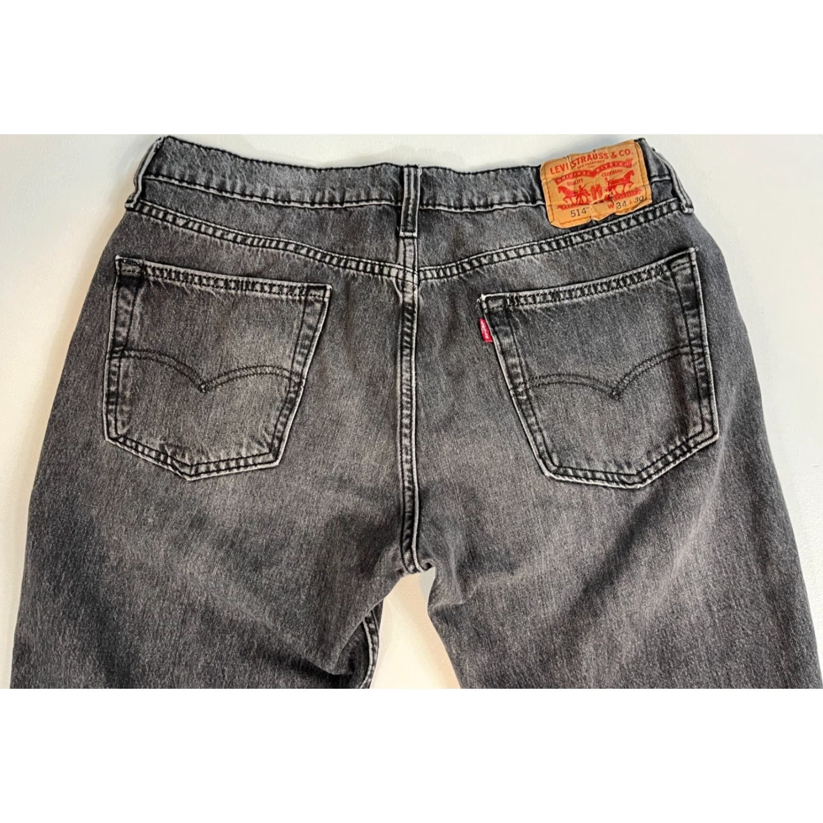 Levi's Levi's 514 Straight Jeans Black Sz 34x30 Mens Denim Cotton Blend Stretch Regular Inseam 30in 34x30 jeans Mens Black Gray Levi's 514 90s Size US 34 / EU 50 - 6 Thumbnail