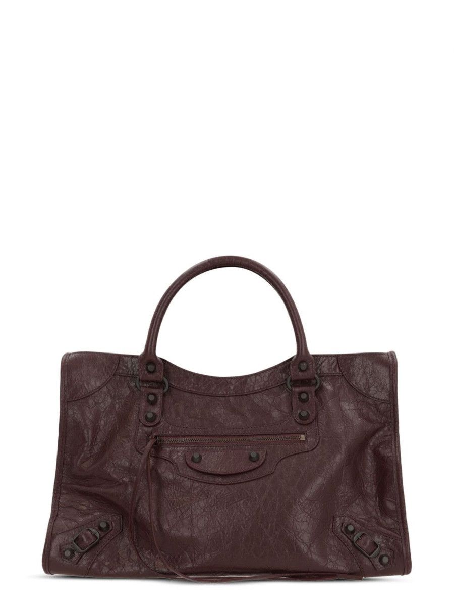 Balenciaga BALENCIAGA LE CITY BAG MEDIUM - BORDEAUX Size ONE SIZE - 1 Thumbnail