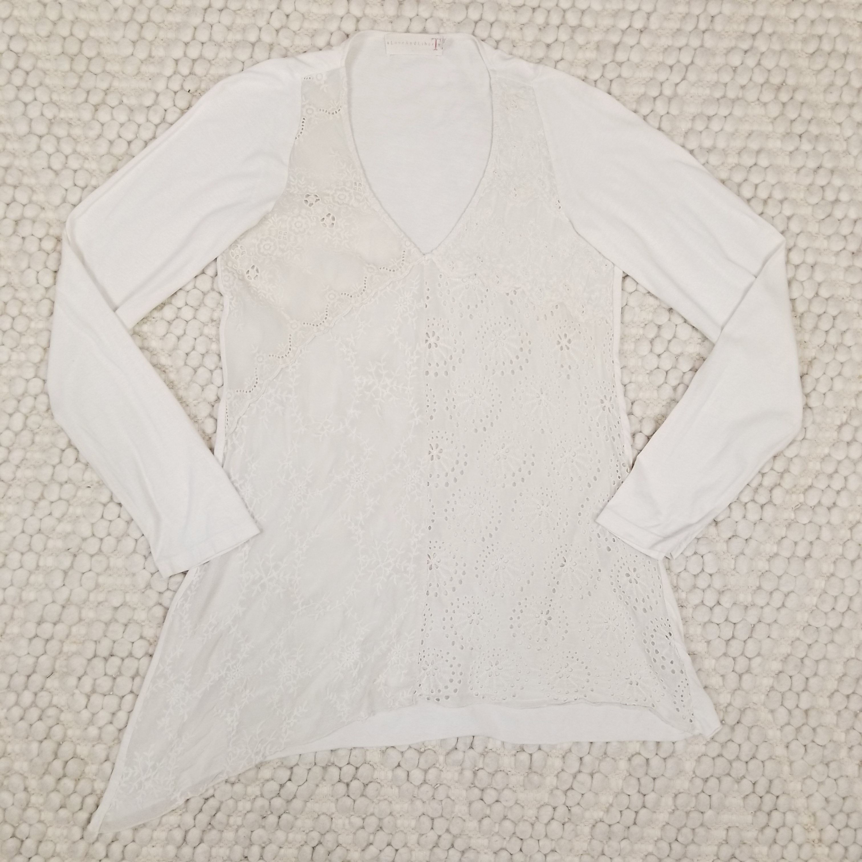 Johnny Was 4 Love and Liberty Eyelet Lace Tee Size S / US 4 / IT 40 - 6 Thumbnail