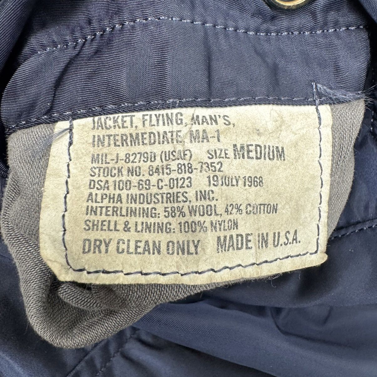Alpha Industries ☀️60s ALPHA INDUSTRIES MA-1 BOMBER JACKET Size US M / EU 48-50 / 2 - 11 Thumbnail