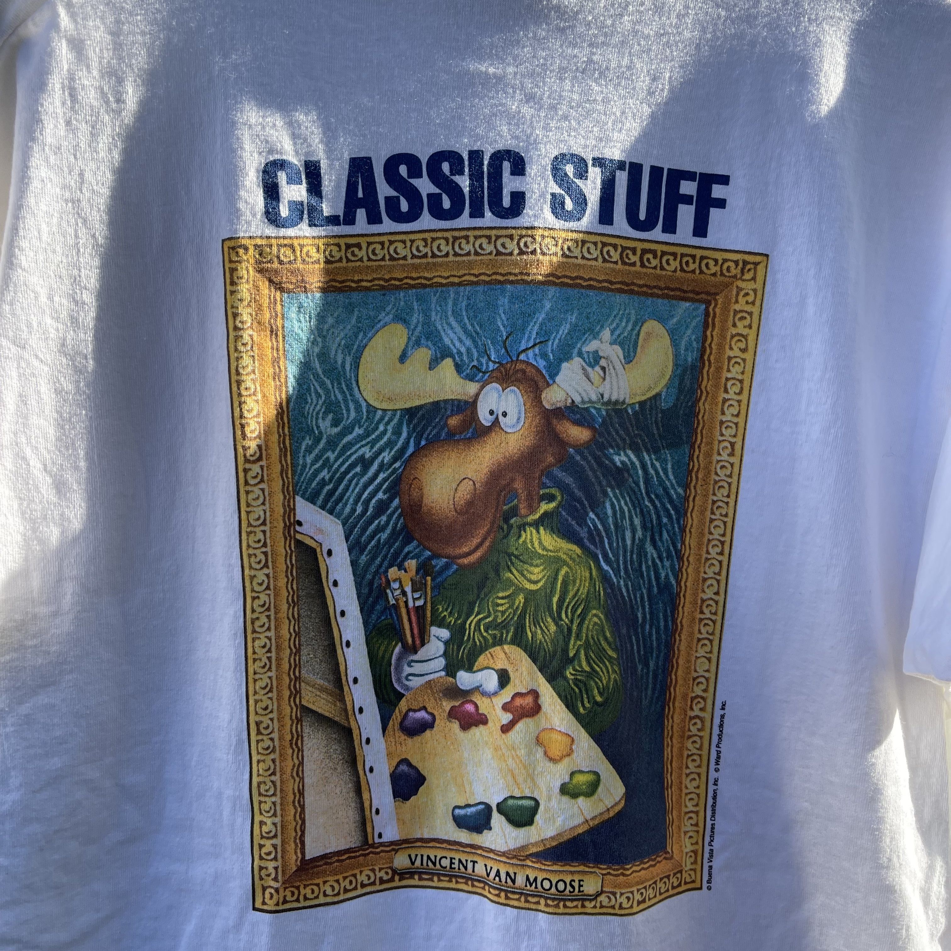 Vintage 90s The Adventures of Rocky and Bullwinkle T-shirt Size US XL / EU 56 / 4 - 2 Thumbnail