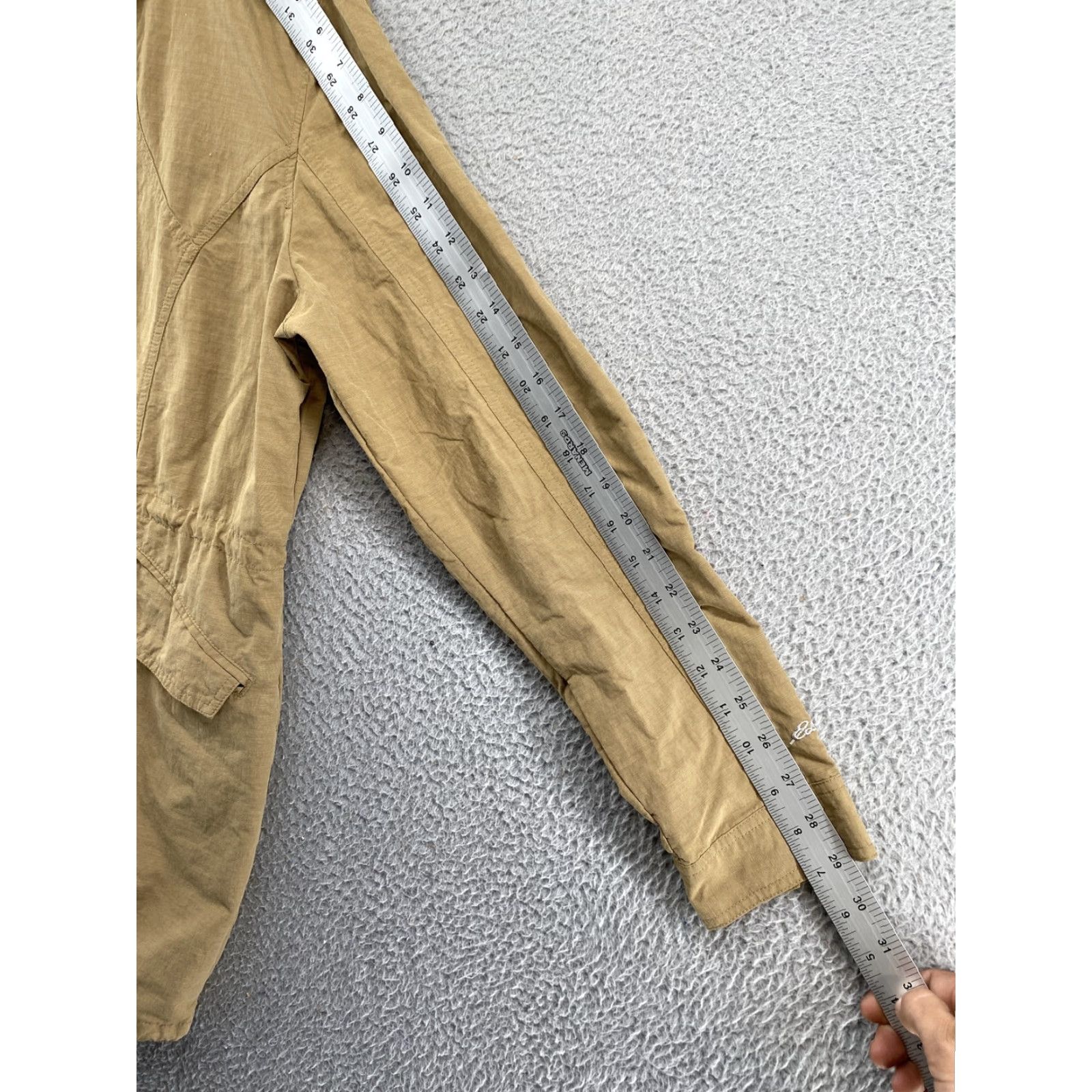 Eddie Bauer Eddie Bauer Hooded Nylon Full Zip Beige Jacket Size L Outdoors Size L / US 10 / IT 46 - 7 Thumbnail