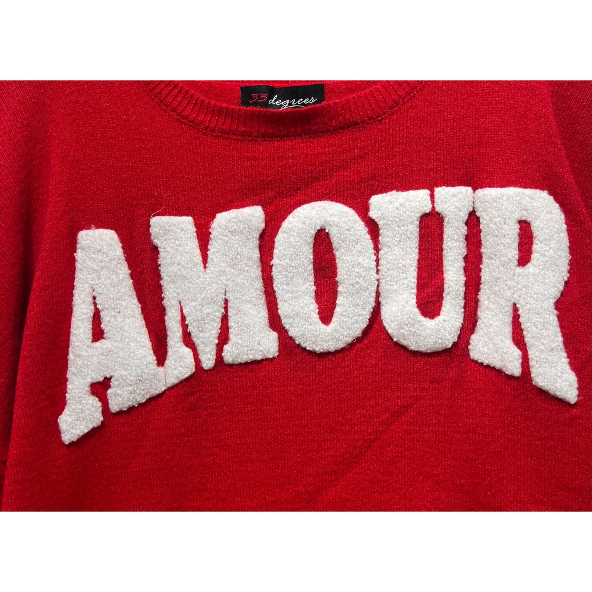 Other 33 Degrees - Women's Red Sweater - Amour Graphic - Red - XXL Size XXL / US 16-18 / IT 52-54 - 12 Thumbnail