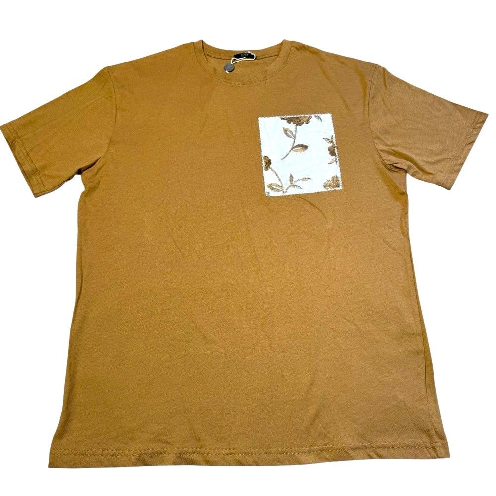 Other NWT New GRF GRIFFAI Brown Embroidered Pocket Cotton T-Shirt Size US L / EU 52-54 / 3 - 3 Thumbnail