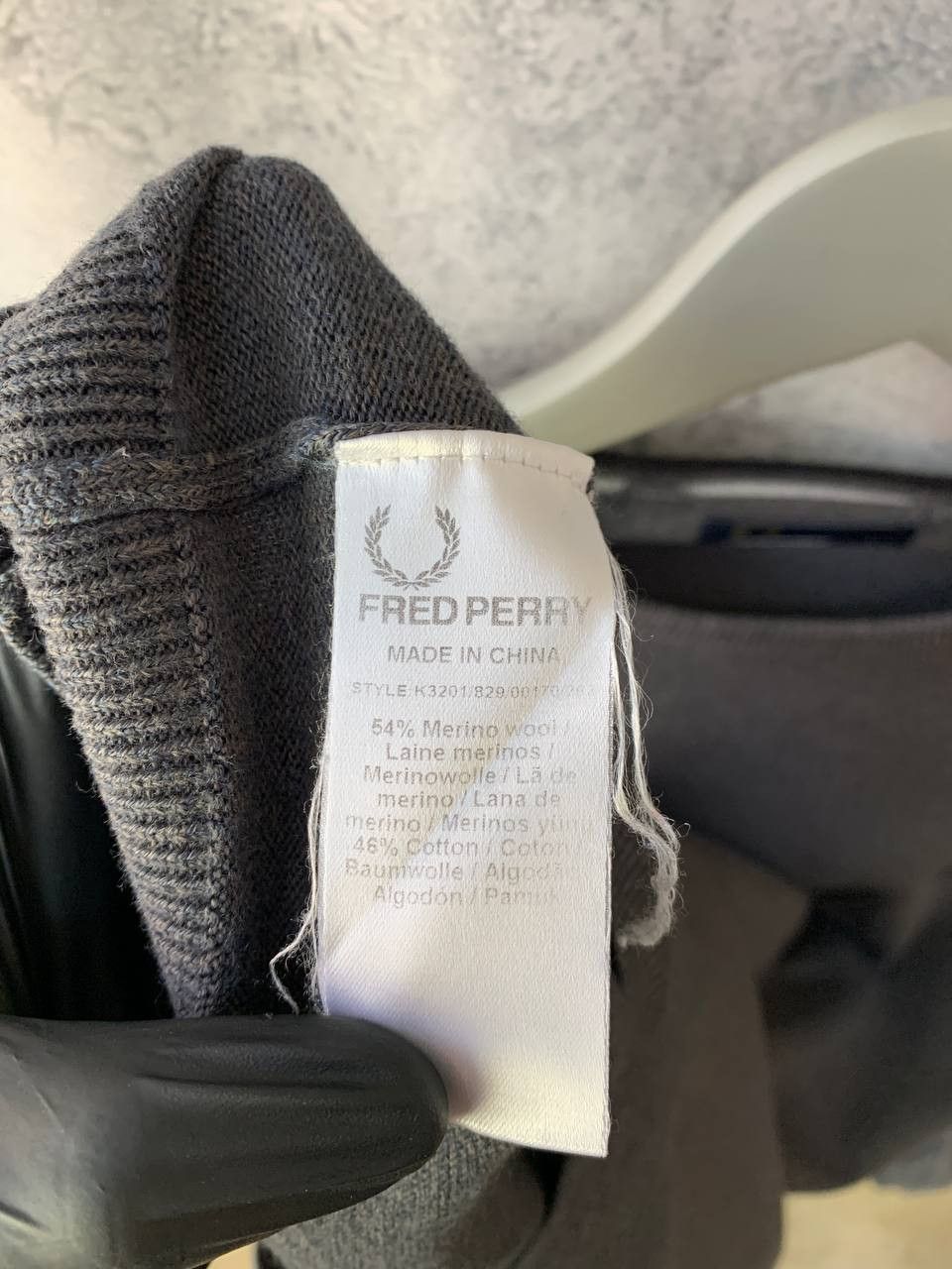 Fred Perry Fred Perry Gray Crew Neck Merino Wool Sweater Sweatshirt Size US S / EU 44-46 / 1 - 13 Thumbnail