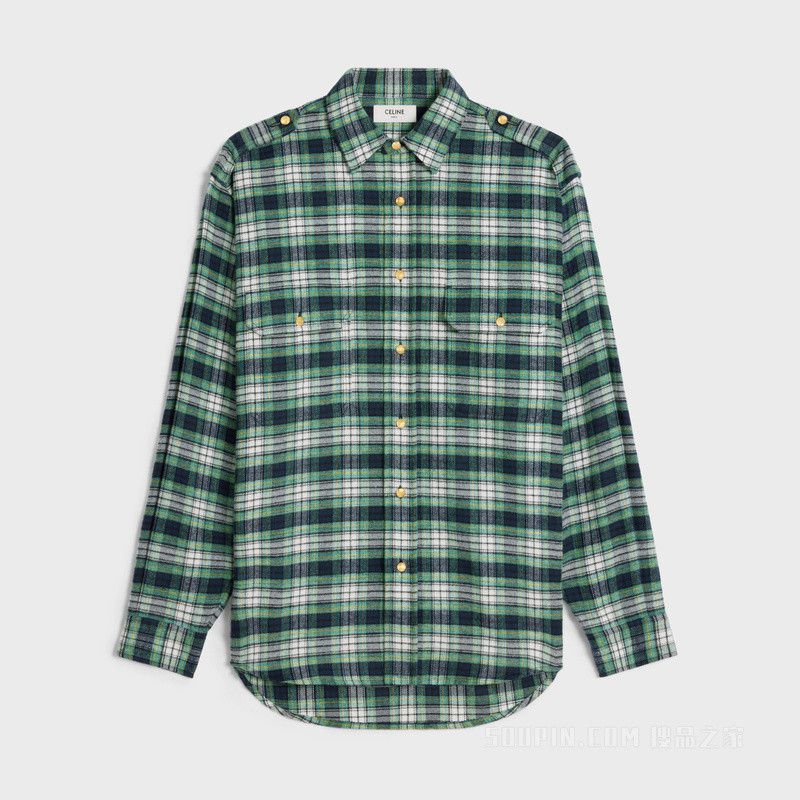 Celine overshirt in checked flannel Size S / US 4 / IT 40 - 1 Thumbnail