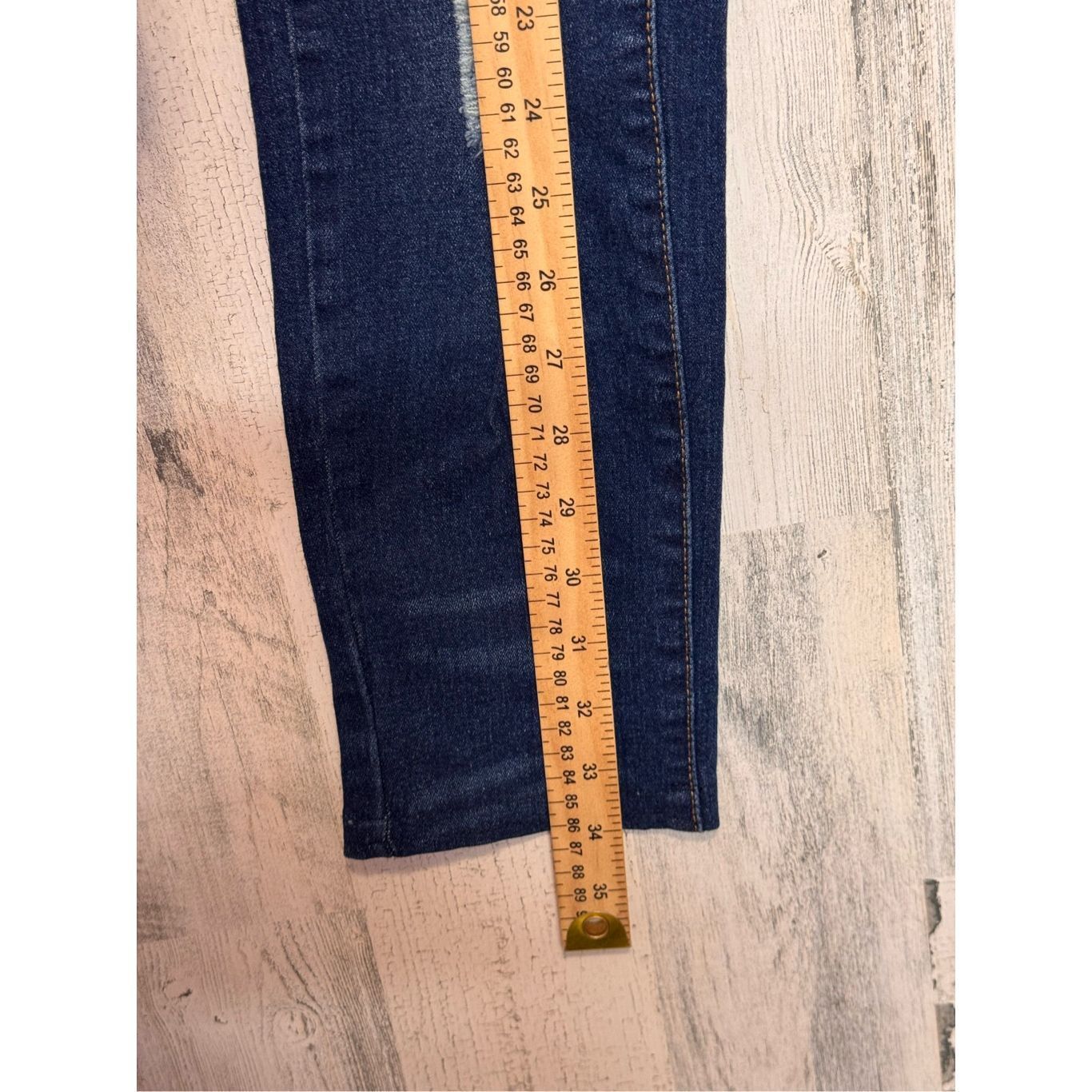 Other S & A Jeans Women’s Skinny Dark Wash Distressed Stretch Deni Size 29" - 12 Thumbnail