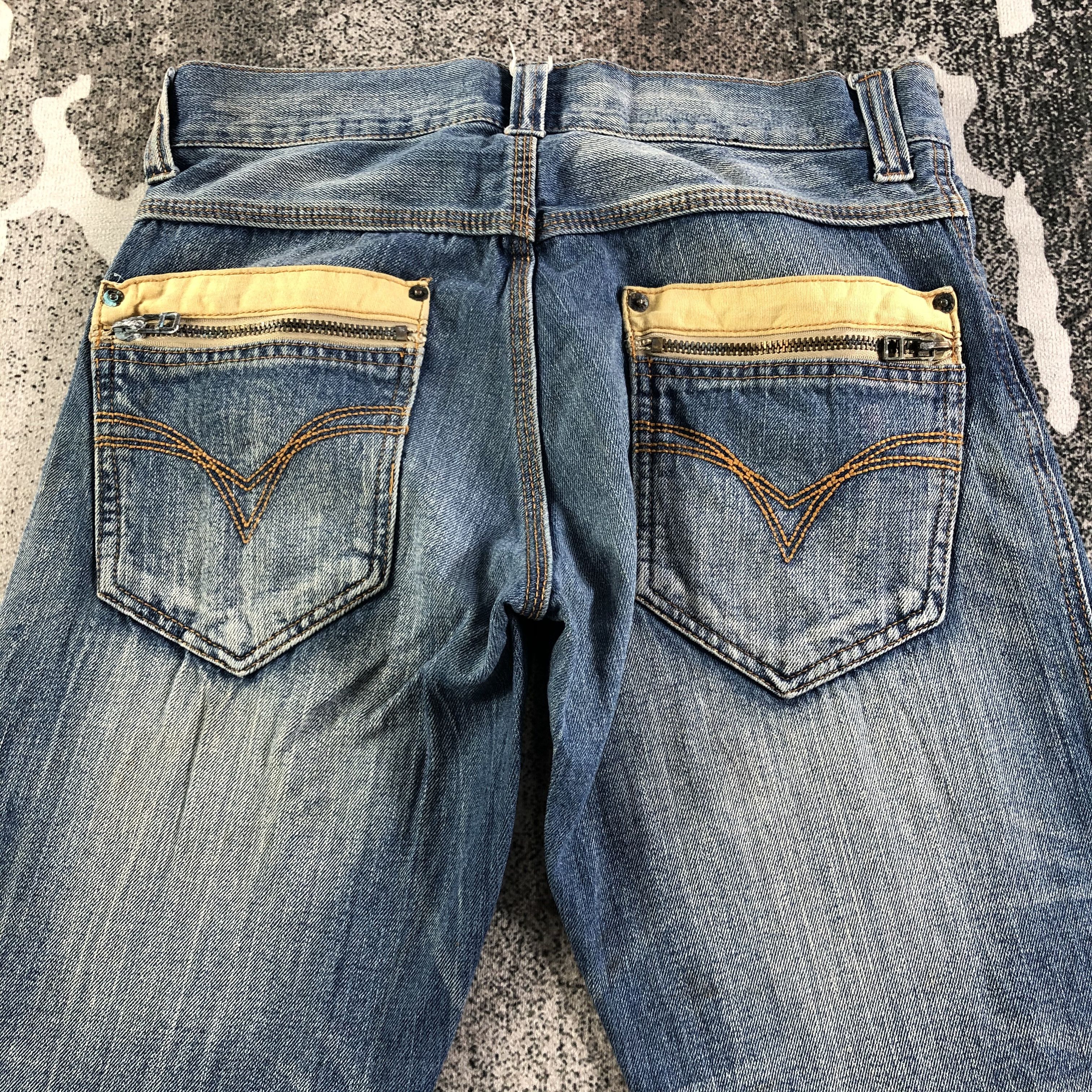 Japanese Brand Vintage Japanese Punk Jeans Spike Denim KJ2564 Size US 31 - 4 Thumbnail