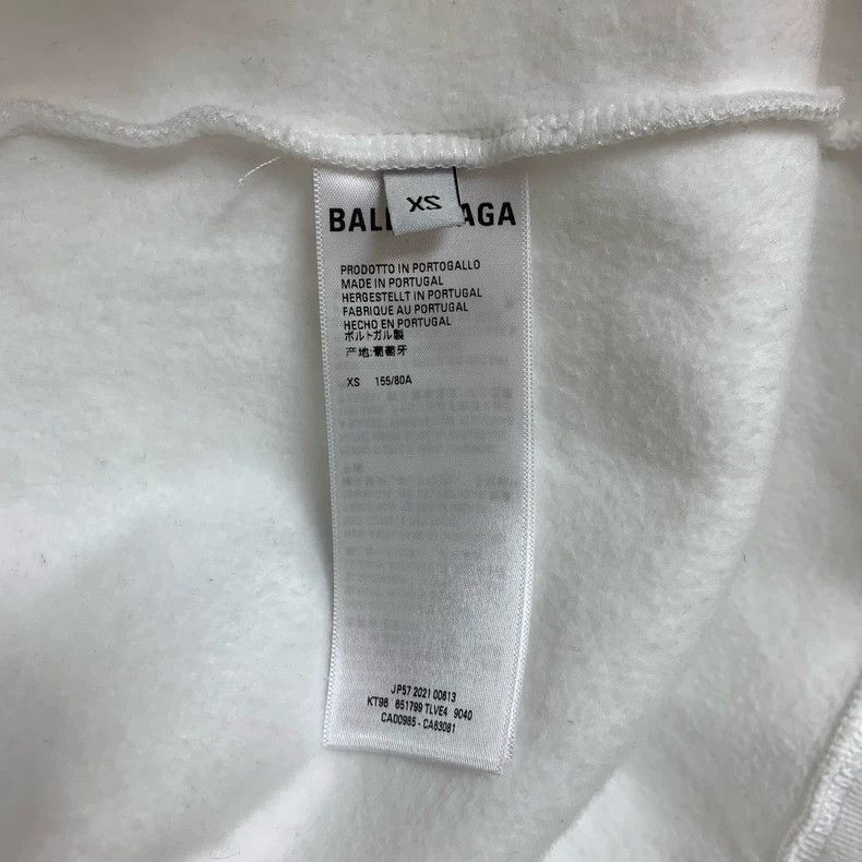 Balenciaga Balenciaga White Hooded Sweatshirt, Size XS Size US XS / EU 42 / 0 - 7 Thumbnail