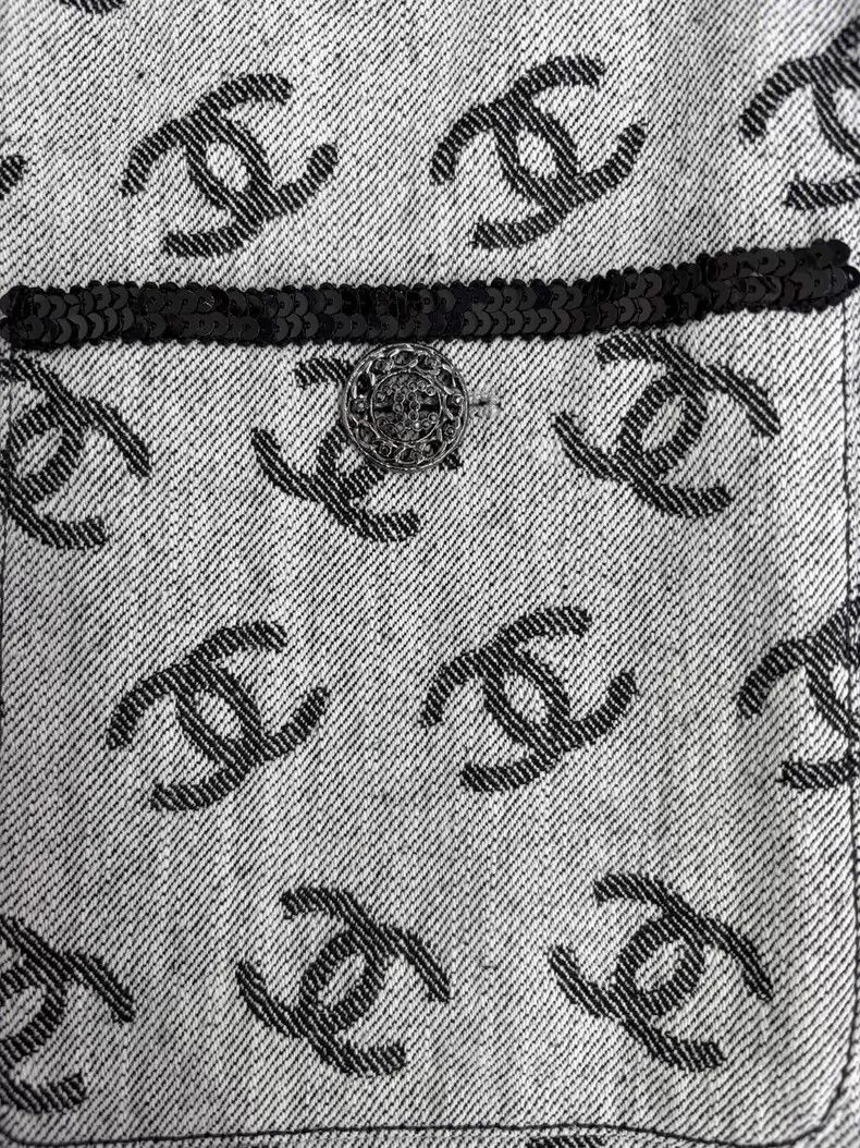 Chanel Chanel Spring and summer popular light gray sequin black e Size XXS / US 00 / IT 34 - 3 Thumbnail