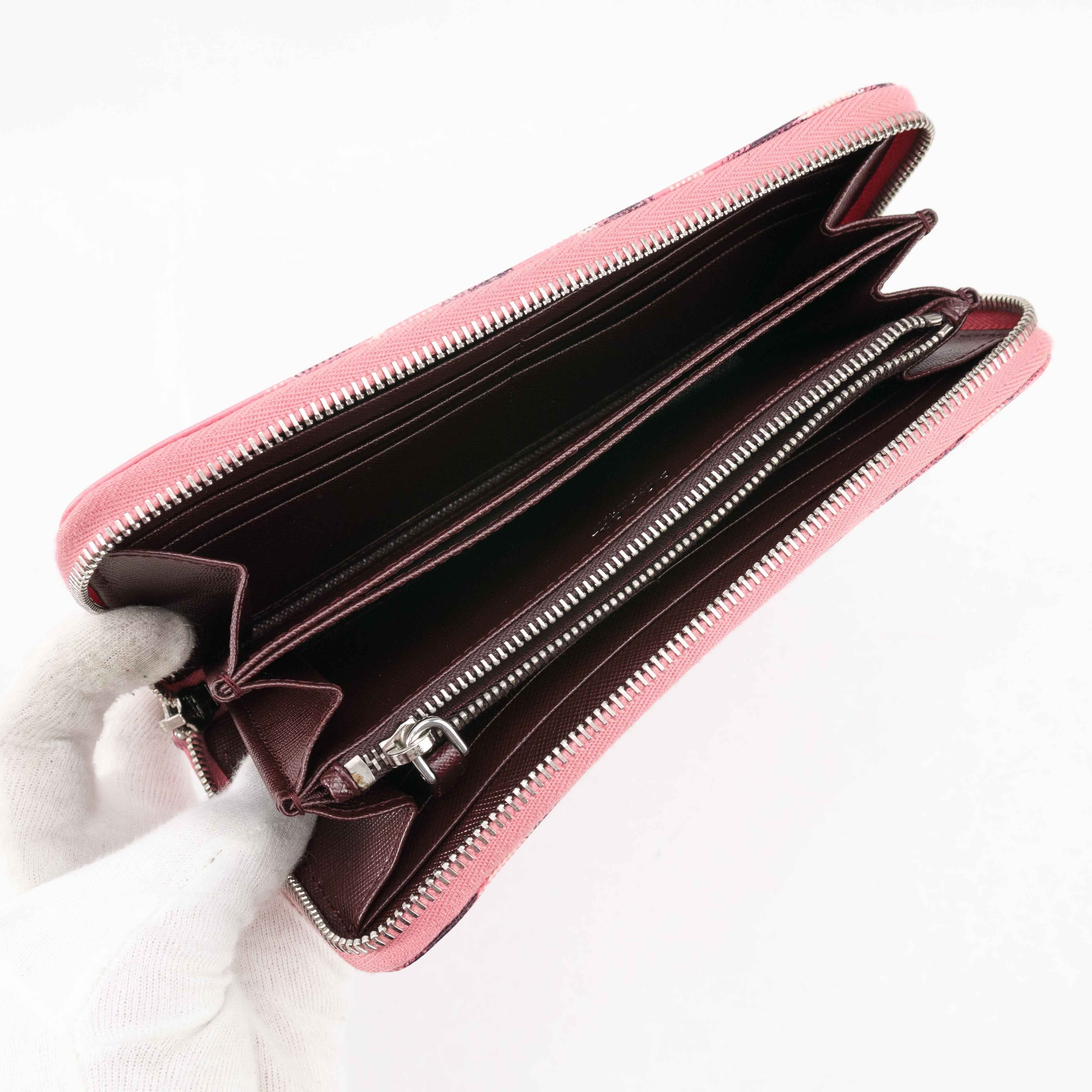Prada PRADA Zip Around Long Saffiano Leather Wallet Size ONE SIZE - 10 Thumbnail