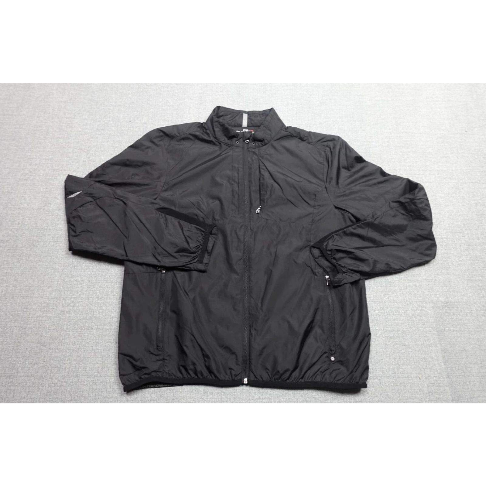 Vintage RLX Windbreaker Jacket Mens Large Black Golf Lightweight Full Zip Size US L / EU 52-54 / 3 - 3 Thumbnail