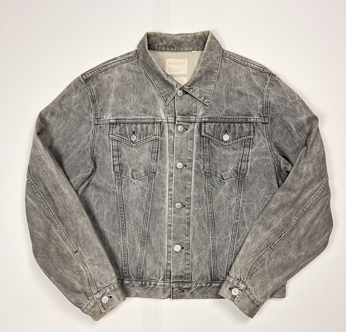 image of Helmut Lang 1998 Classic Denim Jacket in Grey, Men's (Size Medium)