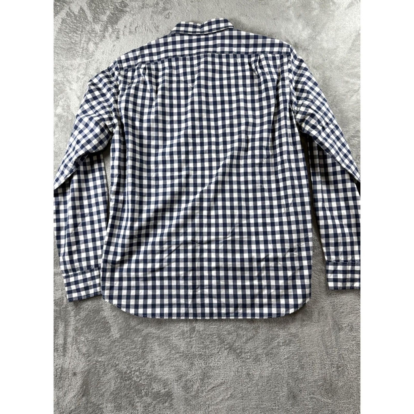 J.Crew J. Crew Shirt Mens Size L Slim Fit Cotton Gingham Button-Down Long Sleeve Navy/White Office Preppy Size US L / EU 52-54 / 3 - 2 Thumbnail