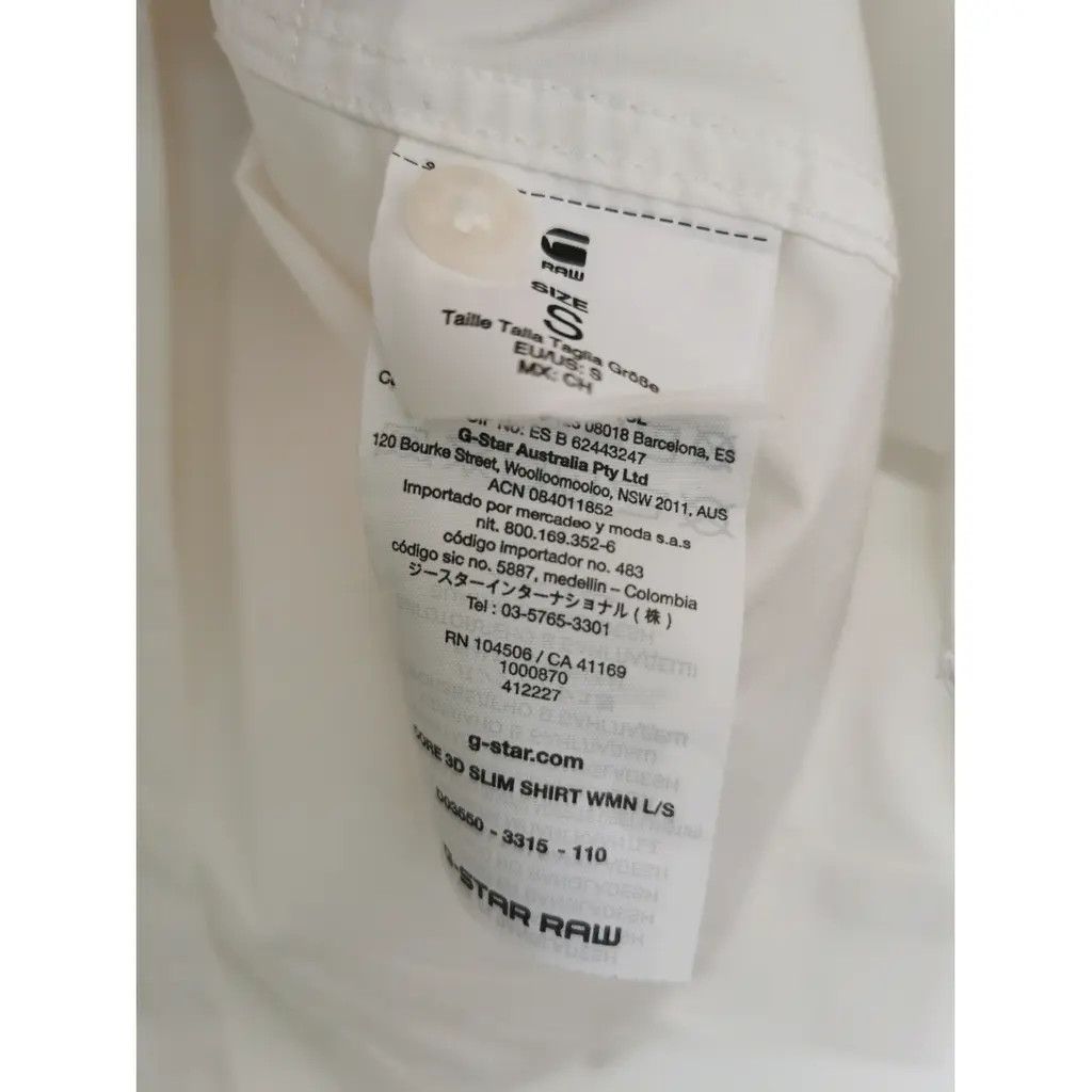 G-Star G-Star RAW Clean White Slim Shirt Size US S / EU 44-46 / 1 - 4 Thumbnail