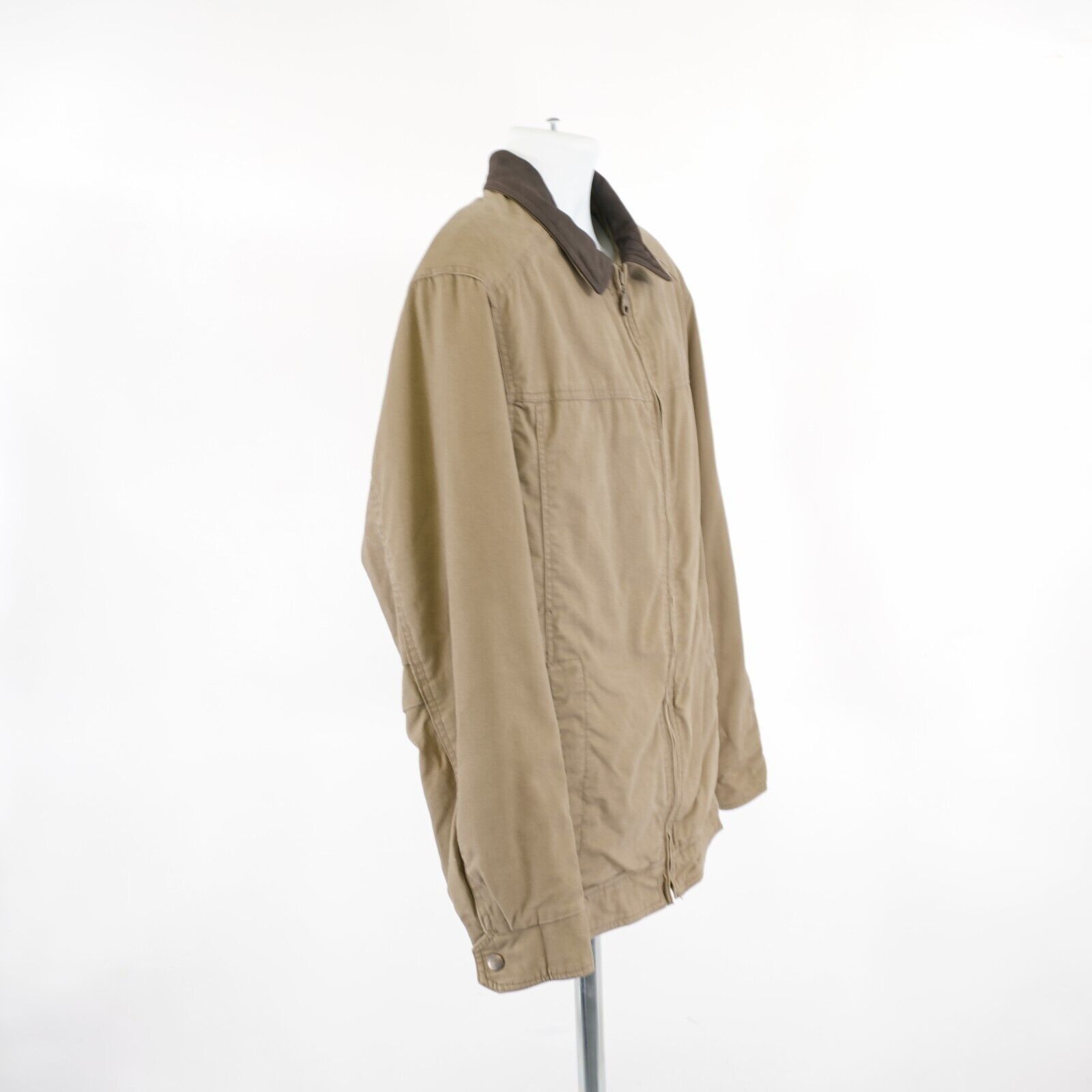 St. Johns Bay St John's Bay Medium Brown Faux Leather Collar Zip Jacket Fl Size US M / EU 48-50 / 2 - 9 Thumbnail