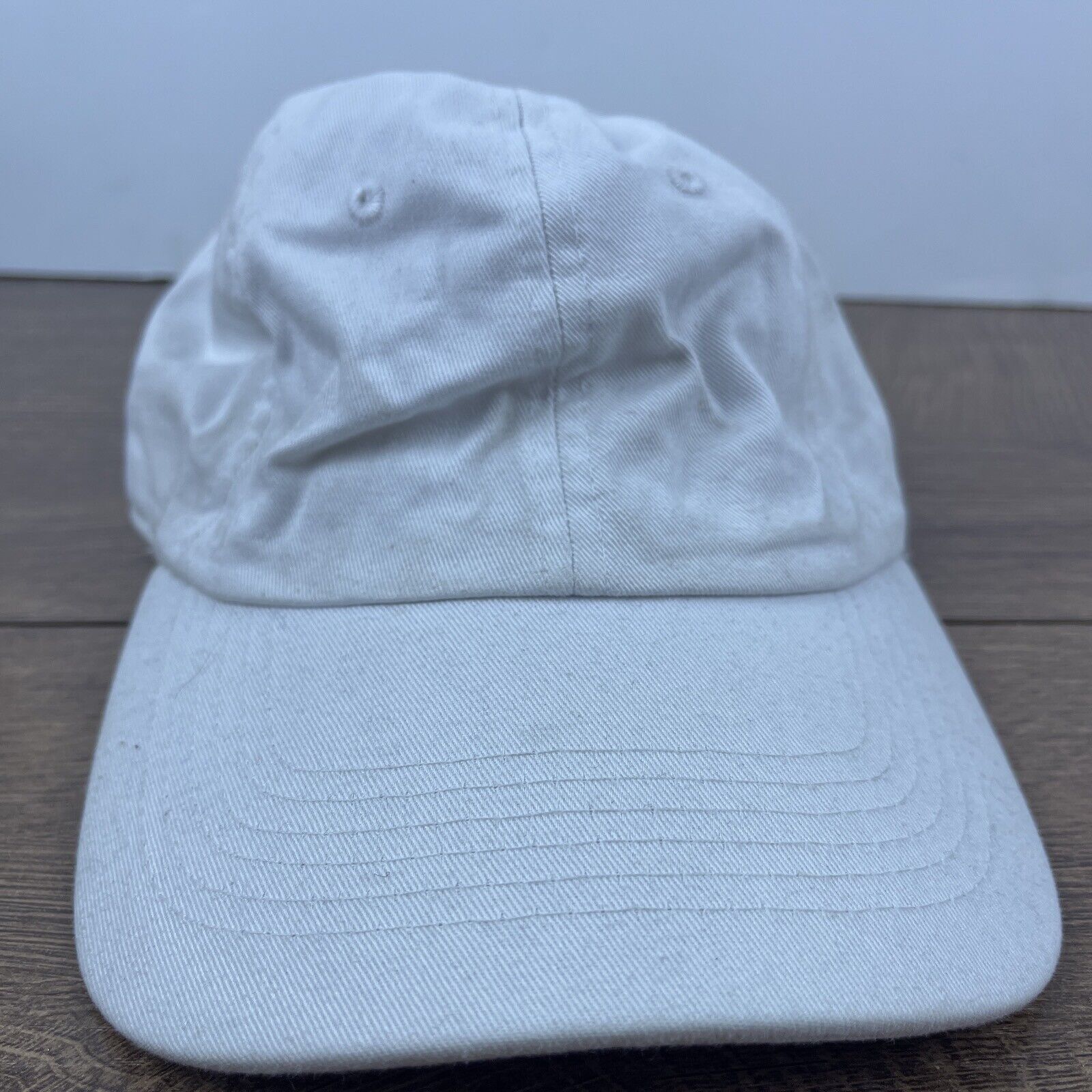 Other Plain White Baseball Hat White Hat Adjustable Adult Size Hat Size ONE SIZE - 2 Thumbnail