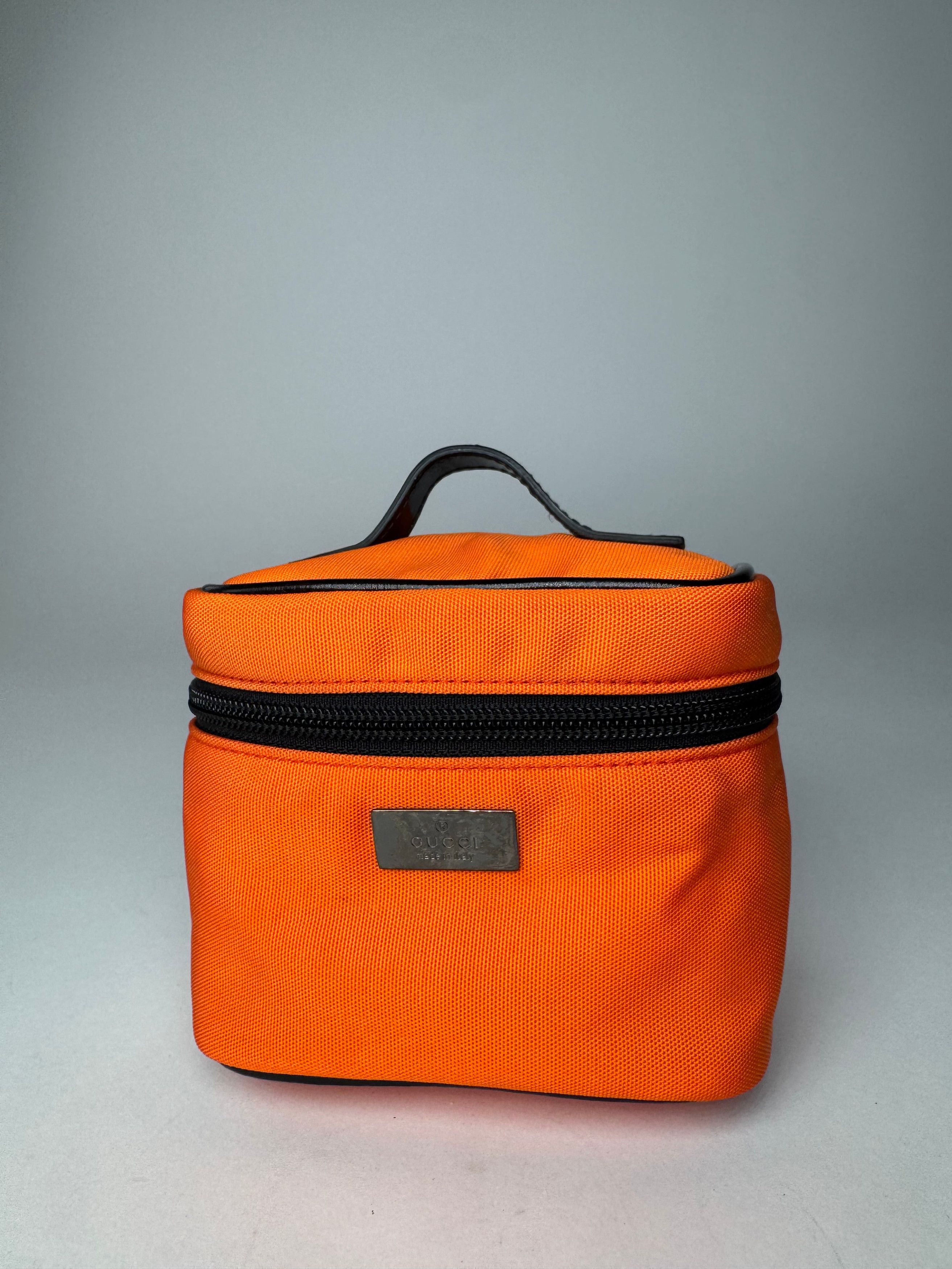 Gucci Vintage Patent Leather Polyester Mini Bag Orange Black Size ONE SIZE - 1 Thumbnail