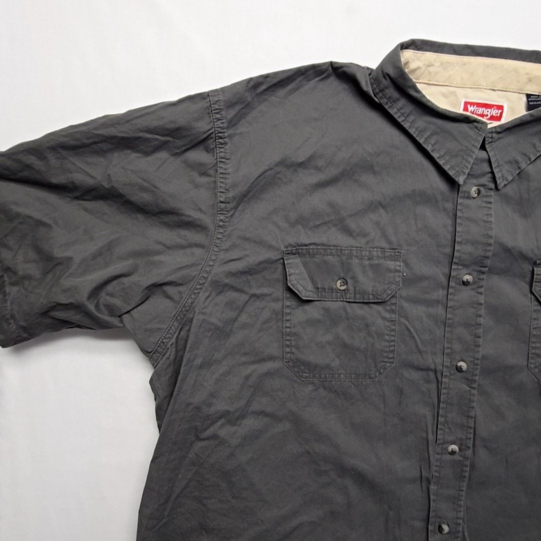 Wrangler Wrangler Button Down Shirt Gray Short Sleeve Casual 3XL Size US XXL / EU 58 / 5 - 4 Thumbnail