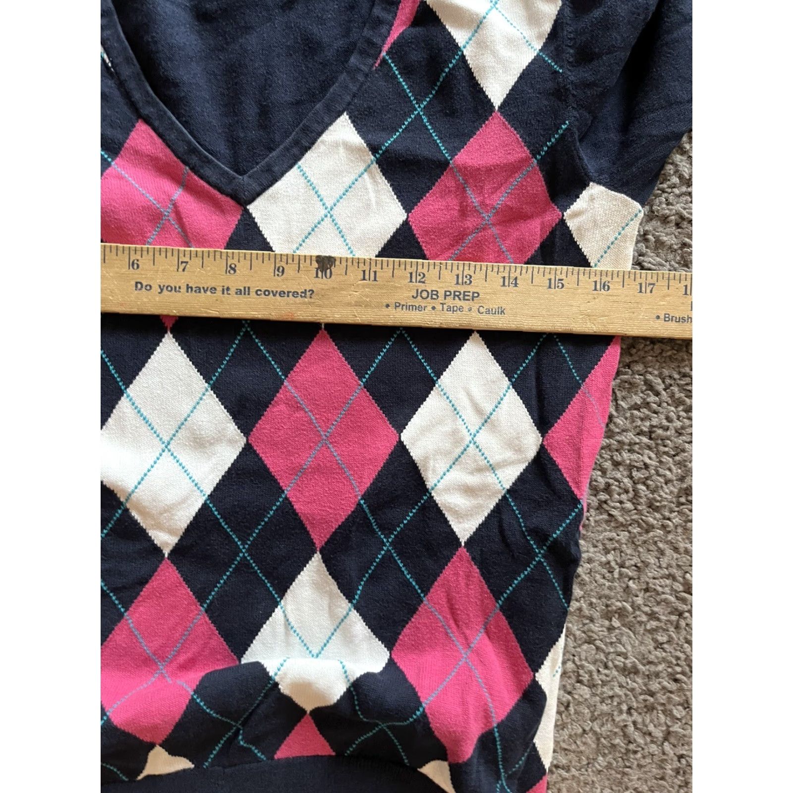 Tommy Hilfiger VINTAGE Tommy Hilfiger V-Neck Sweater Women Medium Navy Blue 100% Cotton Pullover M Size M / US 6-8 / IT 42-44 - 6 Thumbnail