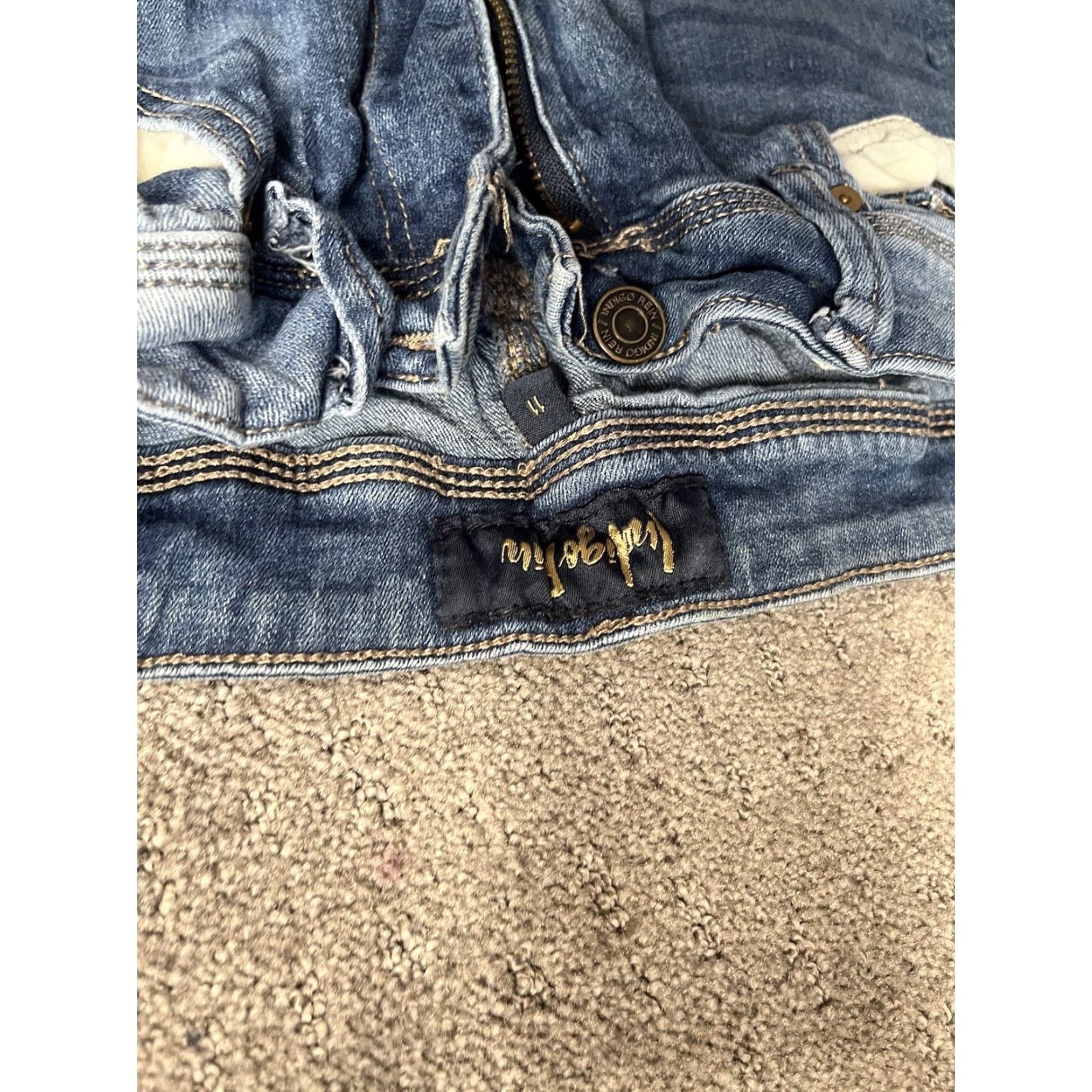 Denime Indigo Rein Jeans Skinny Denim Blue Pockets Size 11 Juniors Women's Regular Size 32" / US 10 / IT 46 - 5 Thumbnail