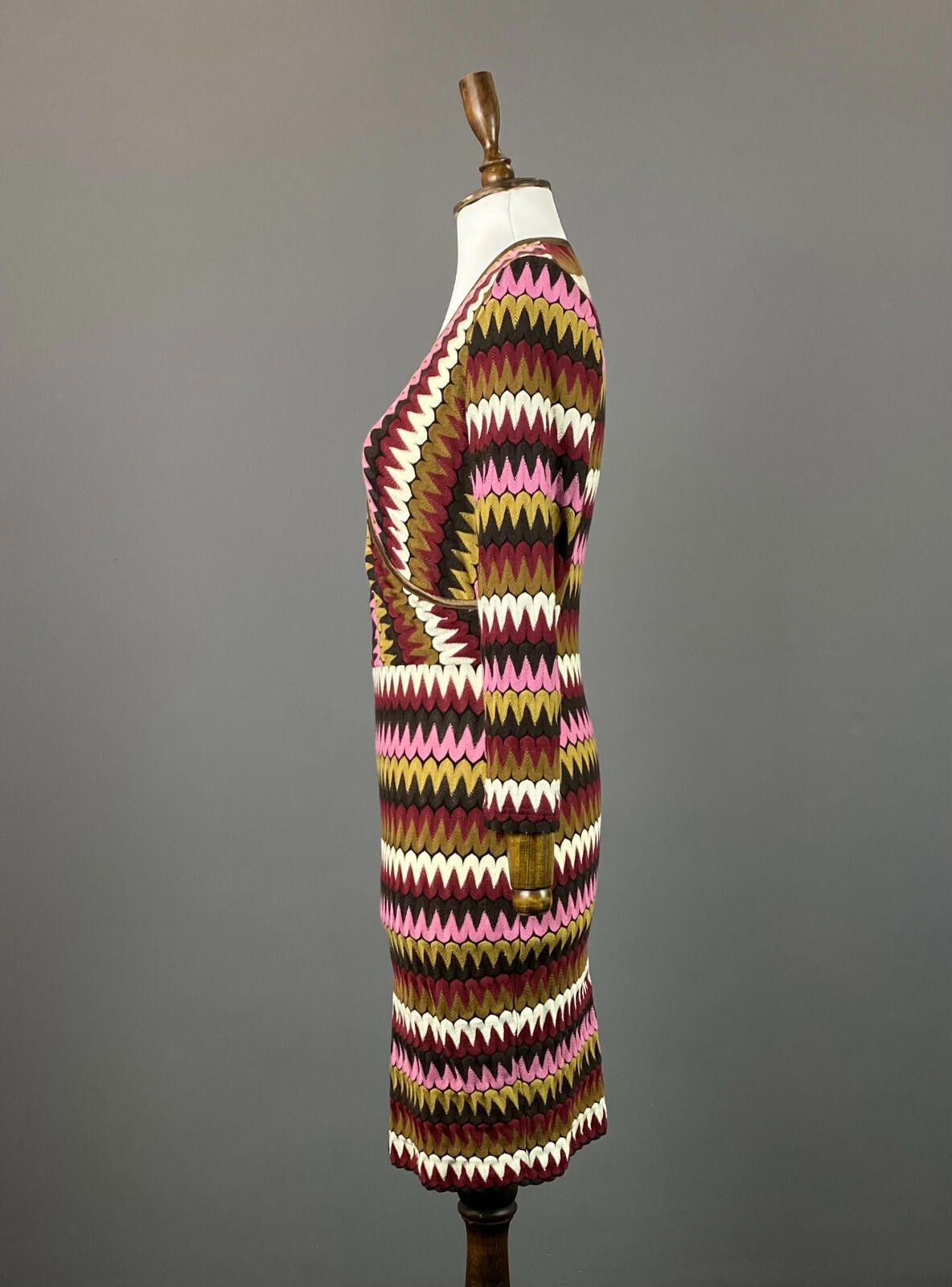 Designer Ana Alcazar Multicolor Geometric Bodycon Midi Dress Size 38 Size M / US 6-8 / IT 42-44 - 4 Thumbnail