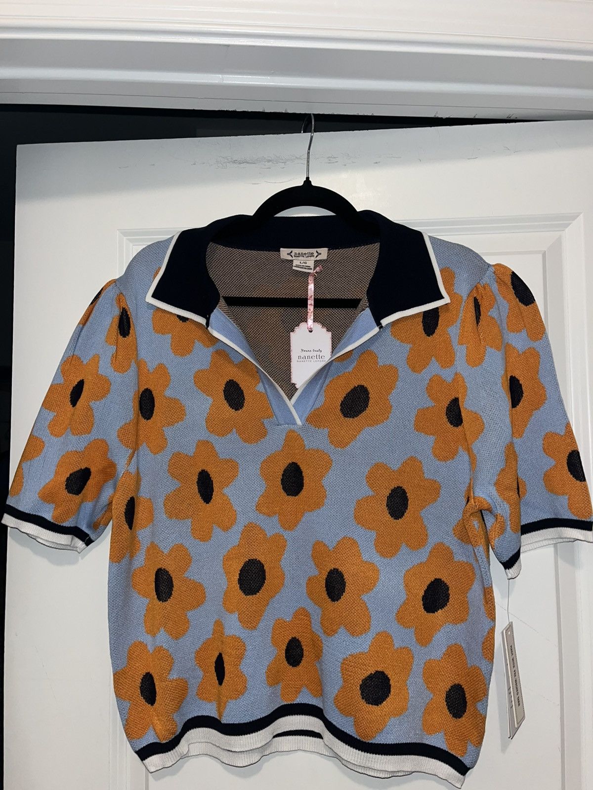 Nanette Lepore Nanette Lepore Polo Shirt Size L / US 10 / IT 46 - 1 Thumbnail