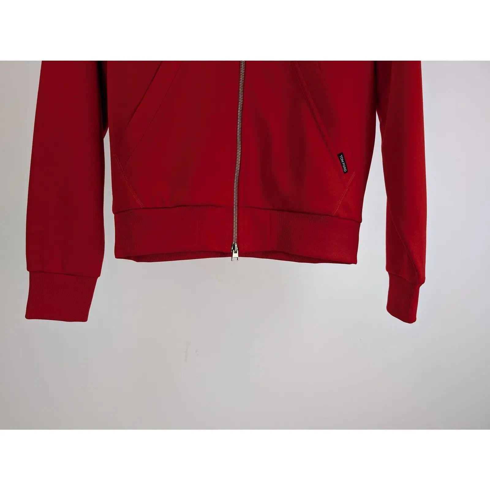 Tom Ford o1rshd1 Cut And Sewn Full Zip Knitted Sweater in Red Size US M / EU 48-50 / 2 - 6 Thumbnail