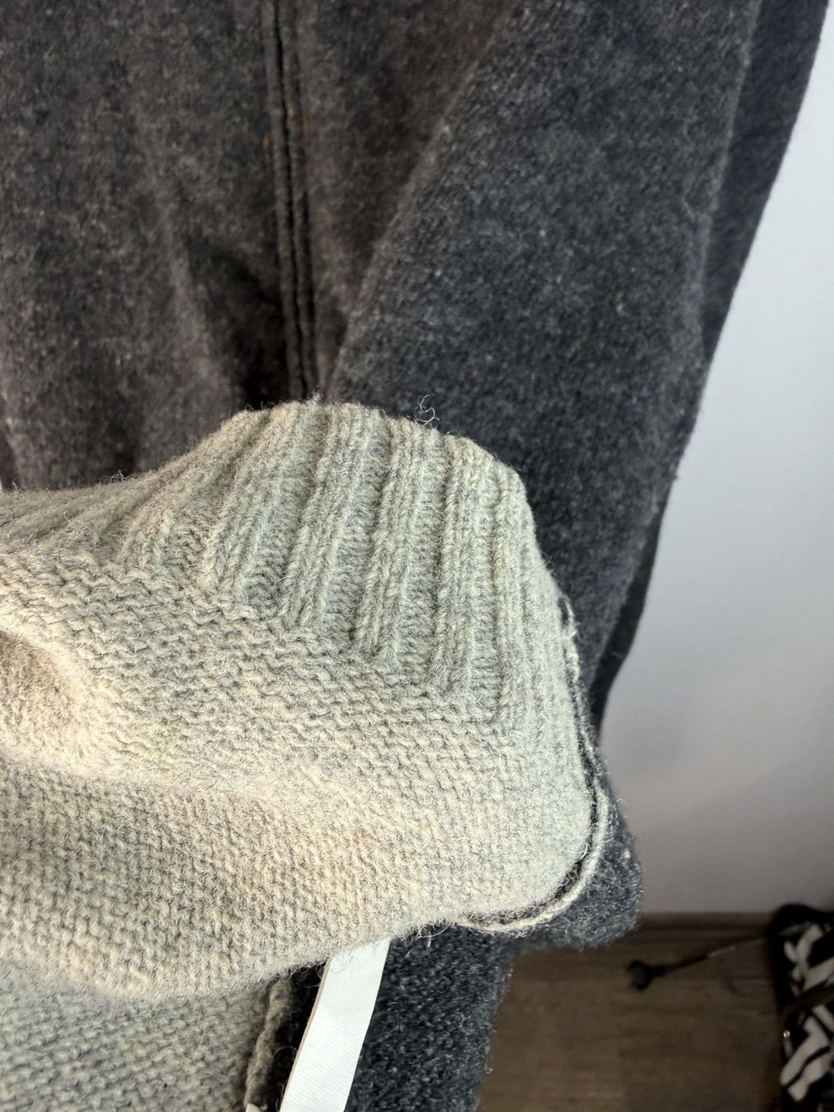 Yves Saint Laurent Wool YSL Sweater Soft Zip Grey/Beige Knitted Vintage Size US XL / EU 56 / 4 - 13 Thumbnail