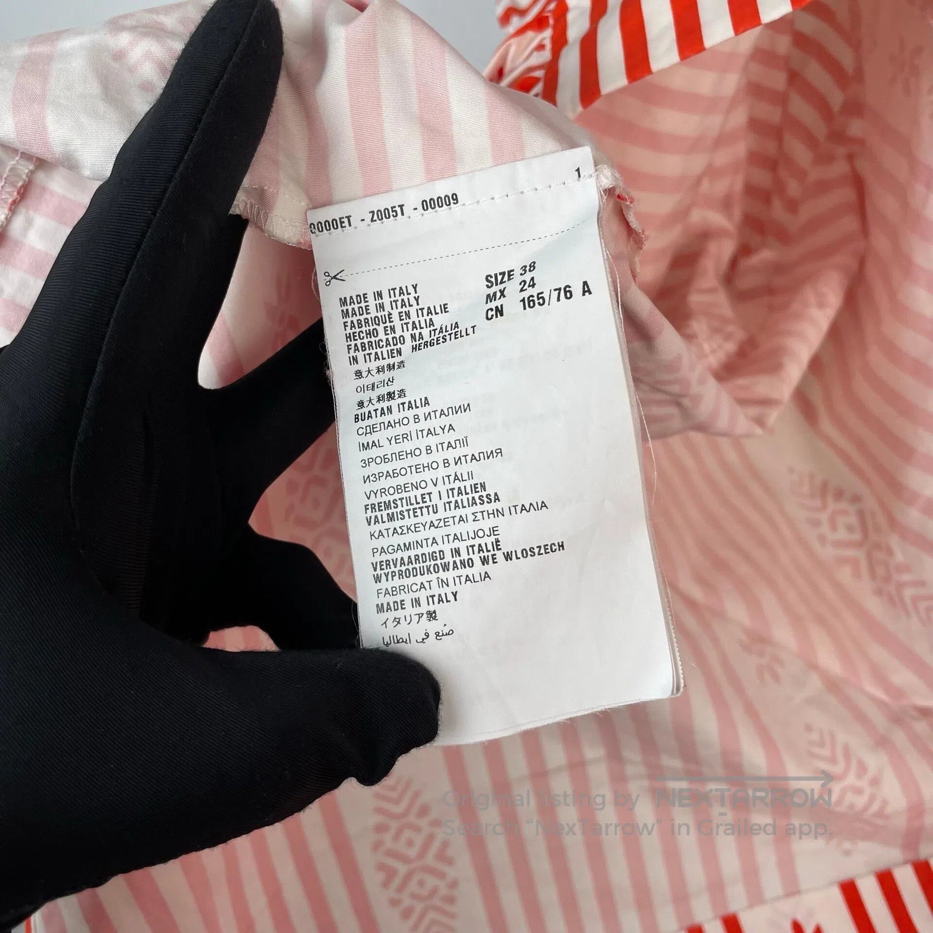 Miu Miu Miu Miu Red Color Block Striped Flowered Long Sleeve Knit Size XS / US 0-2 / IT 36-38 - 5 Thumbnail