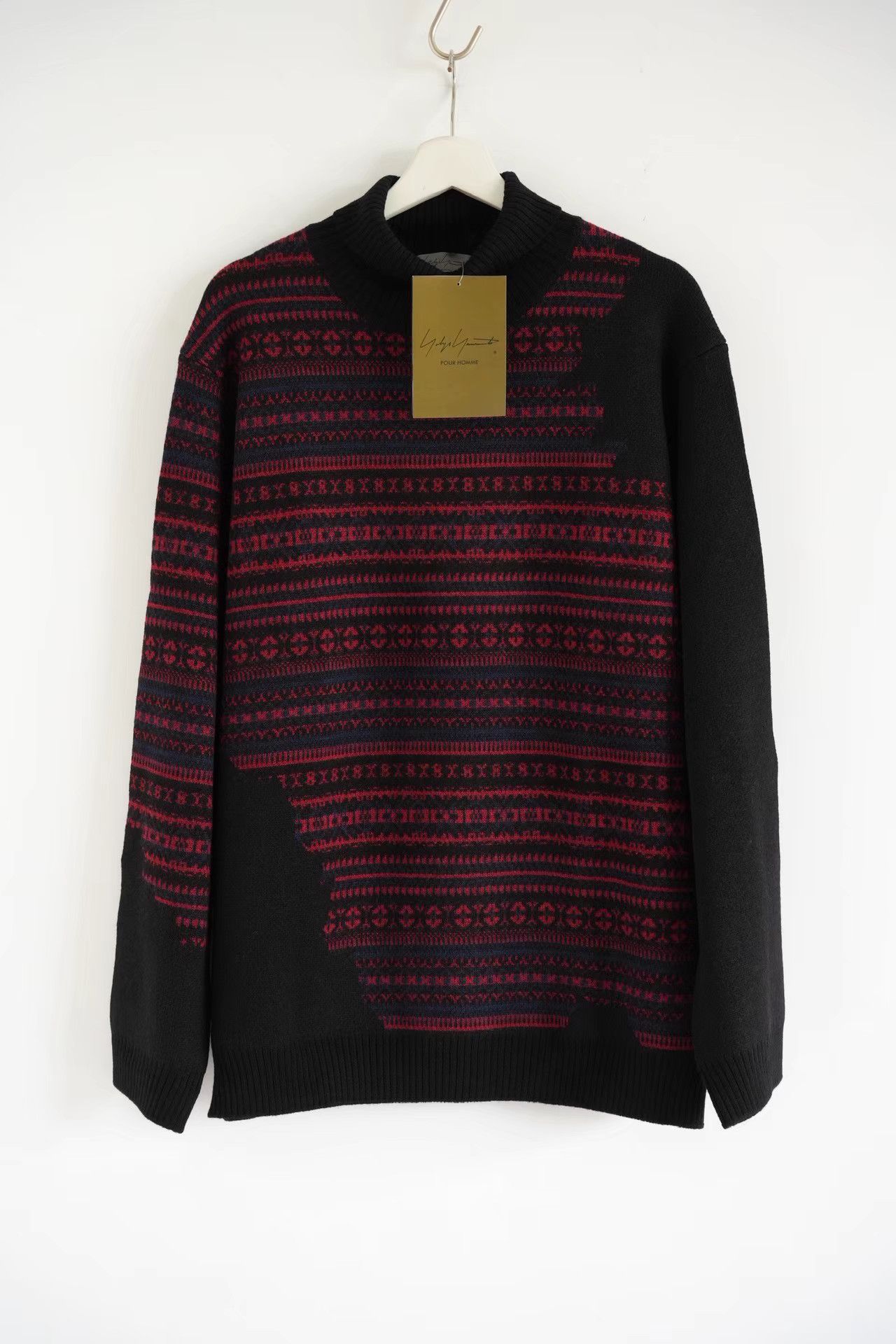 Yohji Yamamoto Yohji Yamamoto 24aw Black & Red Stripe Turtleneck Sweater K4 Size US L / EU 52-54 / 3 - 1 Thumbnail