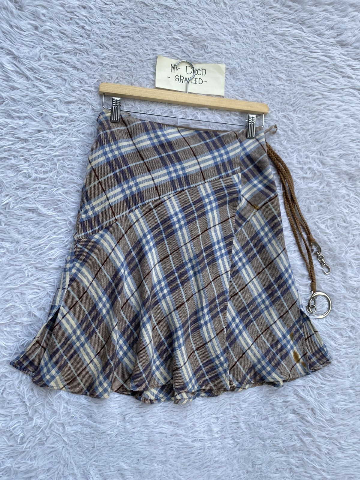 Burberry Rare Vintage Burberry Checkered Midi Skirt Size 26" / US 2 / IT 38 - 2 Thumbnail