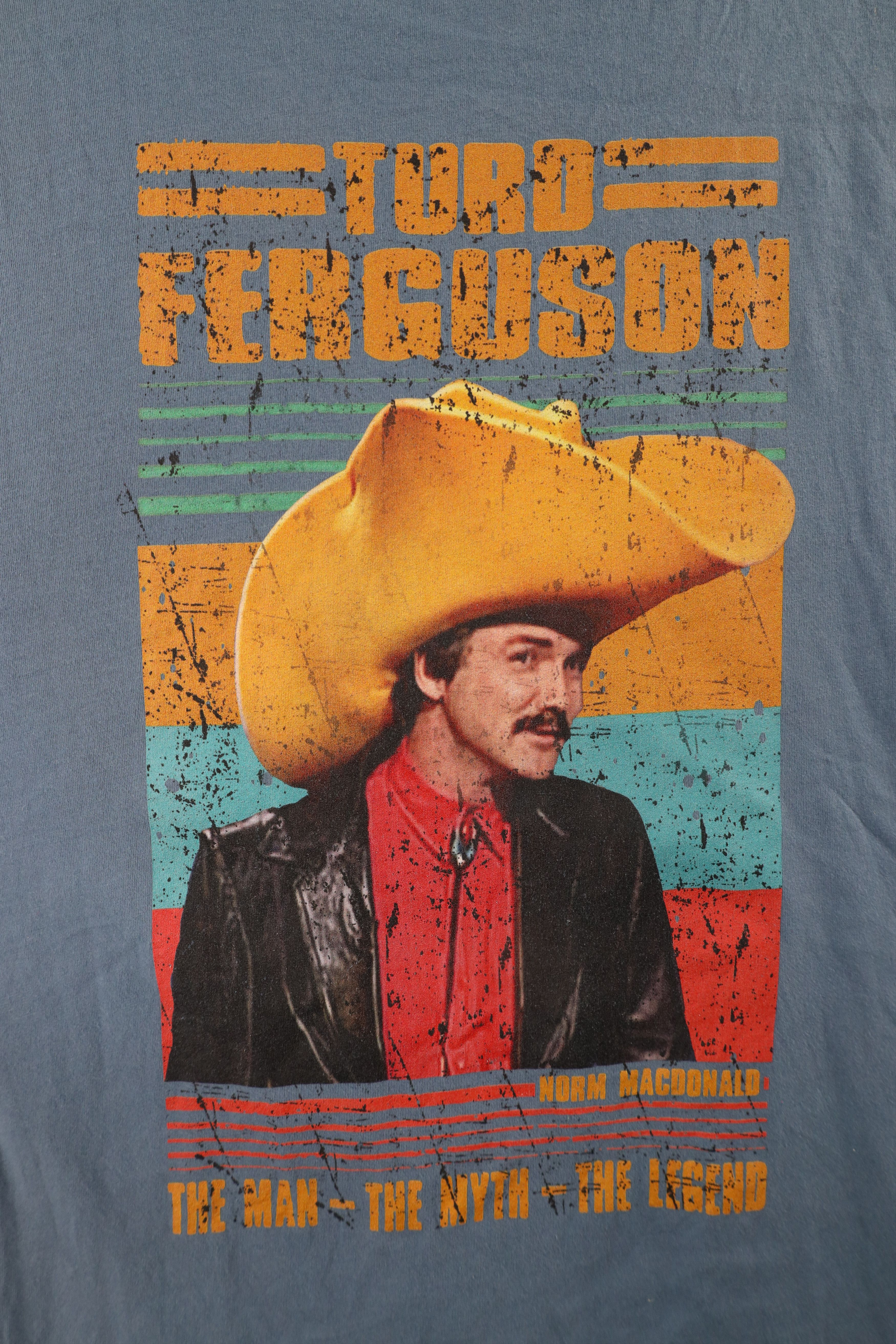 Vintage Vintage Streetwear Norm Macdonald Turd Ferguson T-Shirt Blue Size US XXL / EU 58 / 5 - 4 Thumbnail