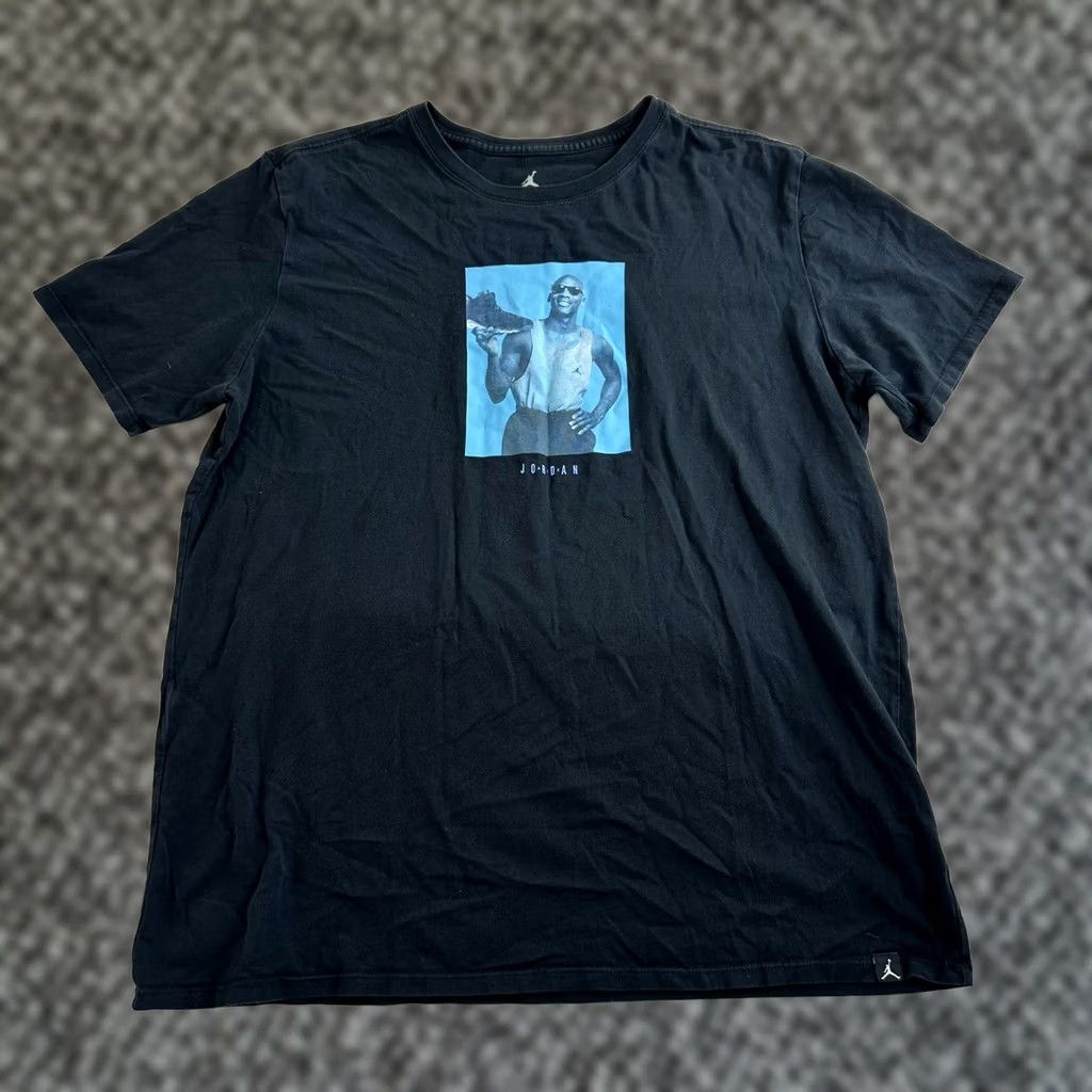 Jordan Brand Air Jordan Shirt Mens XL Black Short Sleeves Standard Fit Graphic Nike Size Size US XL / EU 56 / 4 - 1 Thumbnail