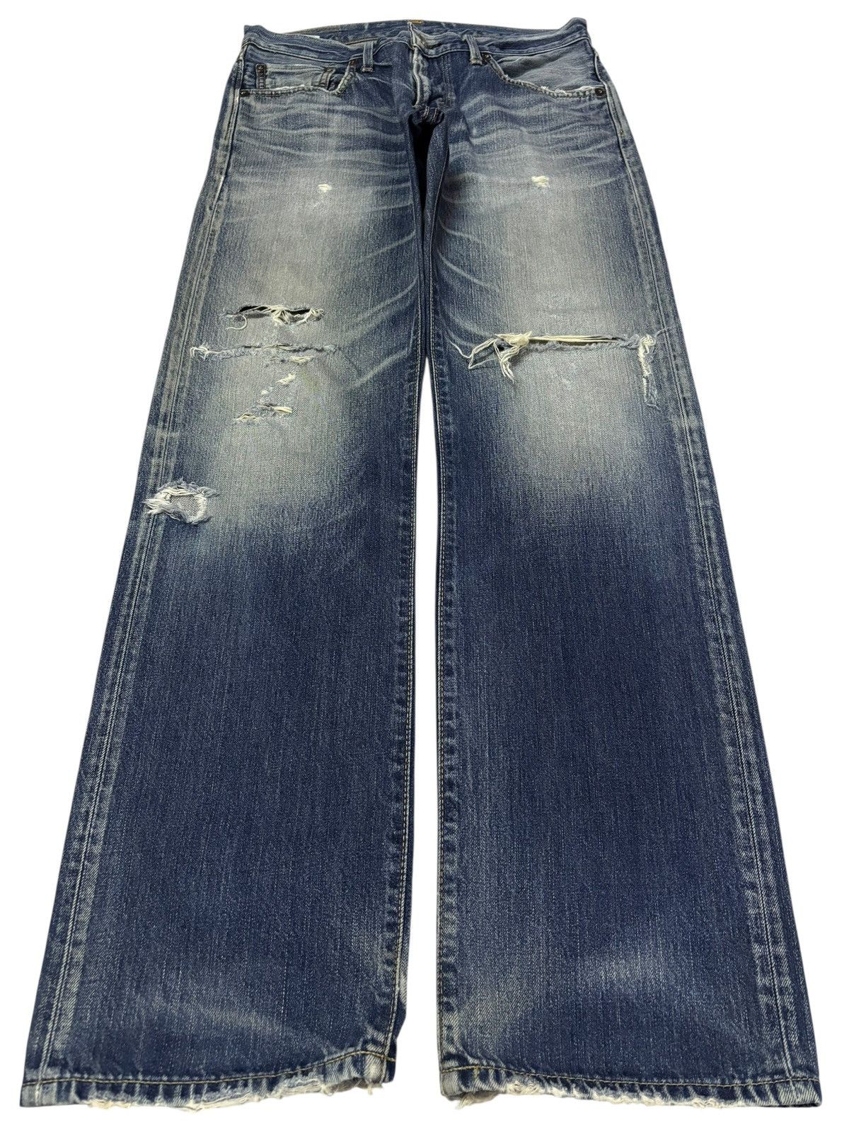 Edwin Vtg Edwin Japan 503 Grunge Distressed Jeans Size US 30 / EU 46 - 1 Thumbnail