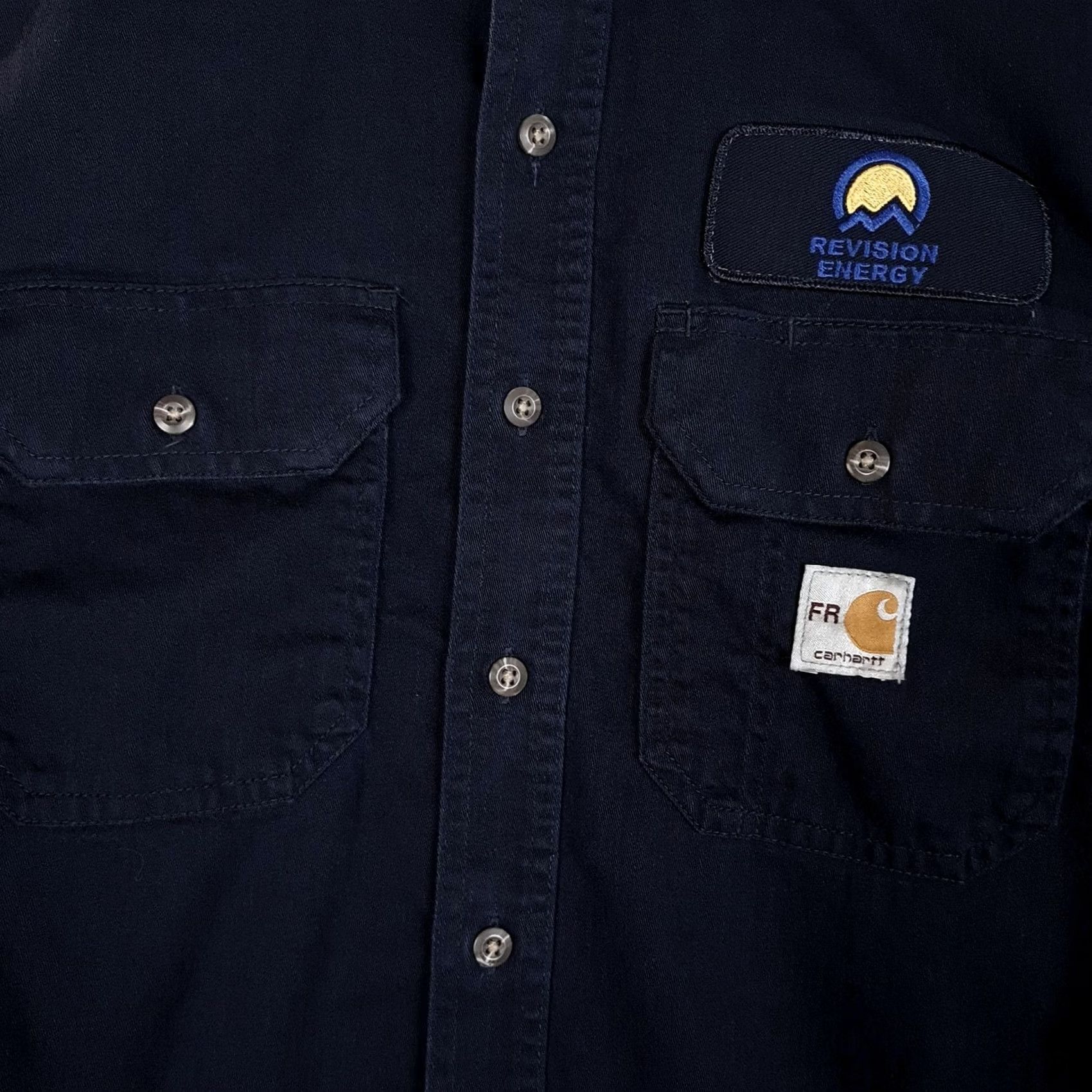 Carhartt VINTAGE Carhartt FR Shirt Mens S Navy Flame Resistant Button Up Workwear NFPA 2112 Size US S / EU 44-46 / 1 - 5 Thumbnail