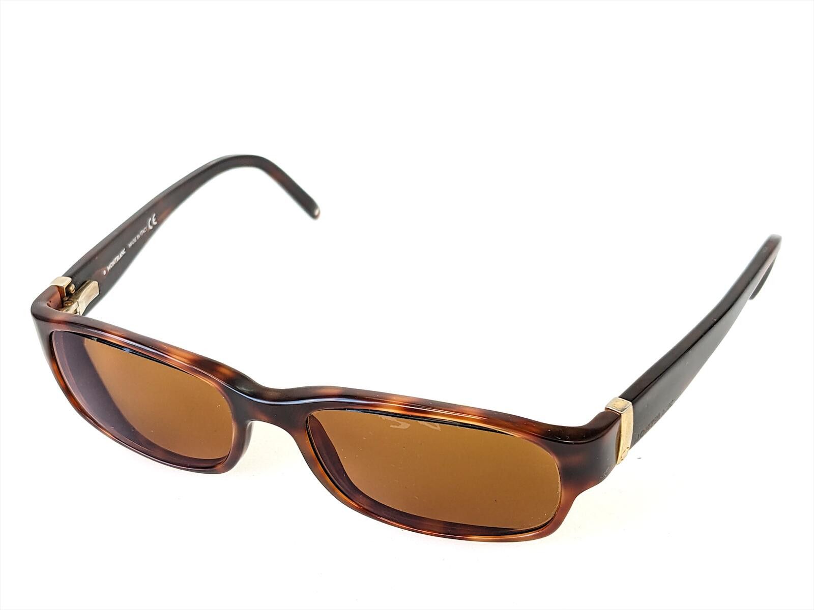 Montblanc Montblanc MB 210 Men Eyeglasses Italy | Tortoise Rectangular Size ONE SIZE - 4 Thumbnail