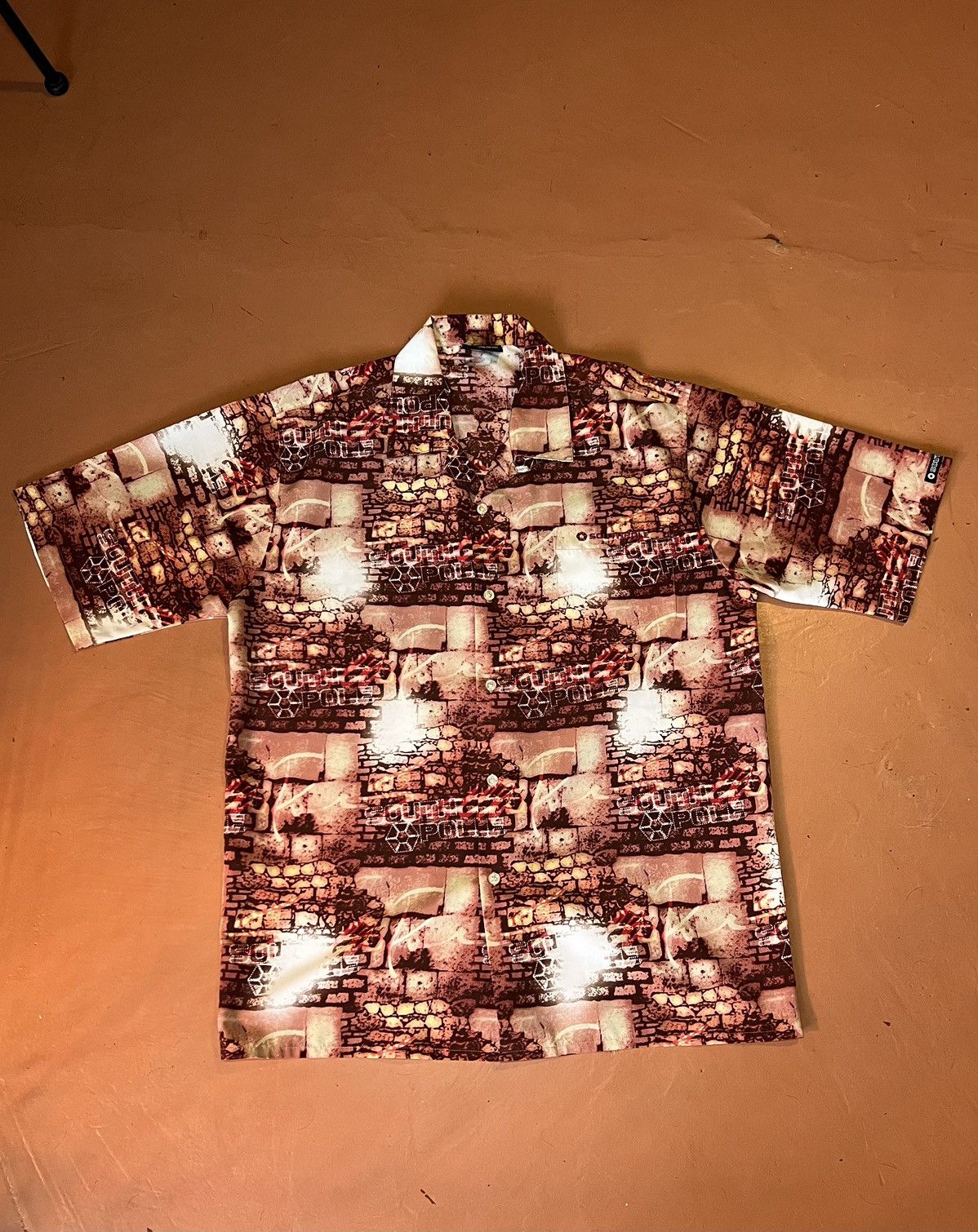 Southpole × Vintage Y2K SouthPole Brick Graffiti Rayon button up shirt Size US L / EU 52-54 / 3 - 1 Thumbnail