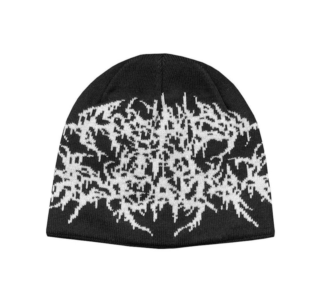 Japanese Brand Black and White y2k Beanie Size ONE SIZE - 1 Thumbnail