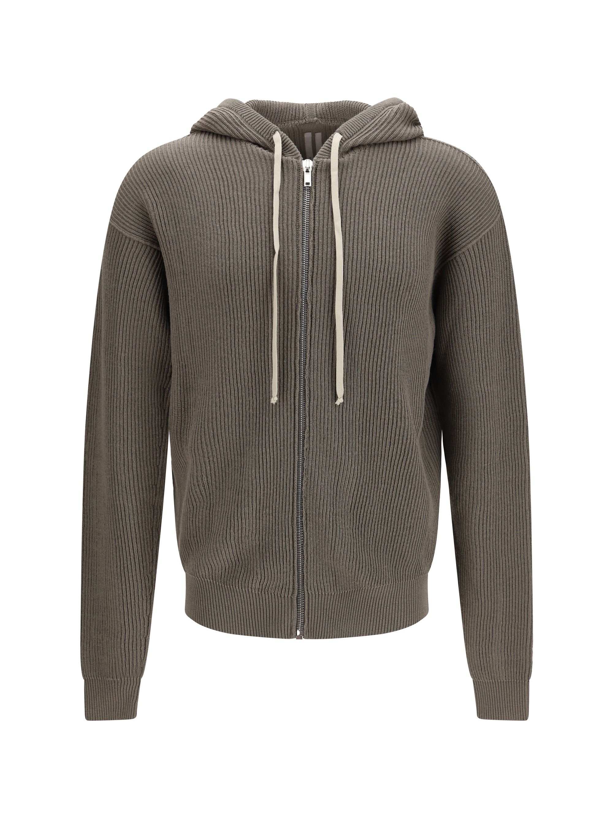 Rick Owens Ribbed Virgin Wool Knit Hoodie Size US S / EU 44-46 / 1 - 1 Thumbnail
