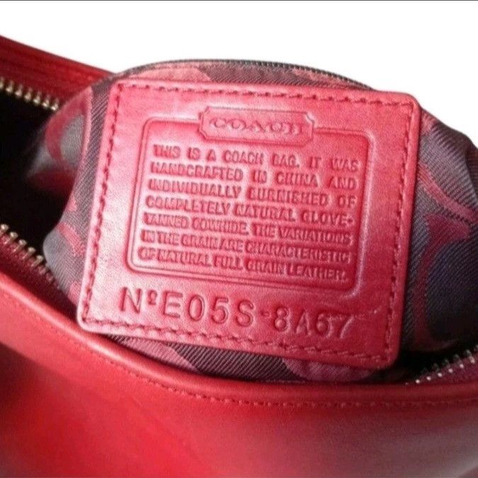 Coach Coach Vintage Y2K Red Leather Hamptons Hobo Bag Size ONE SIZE - 3 Thumbnail