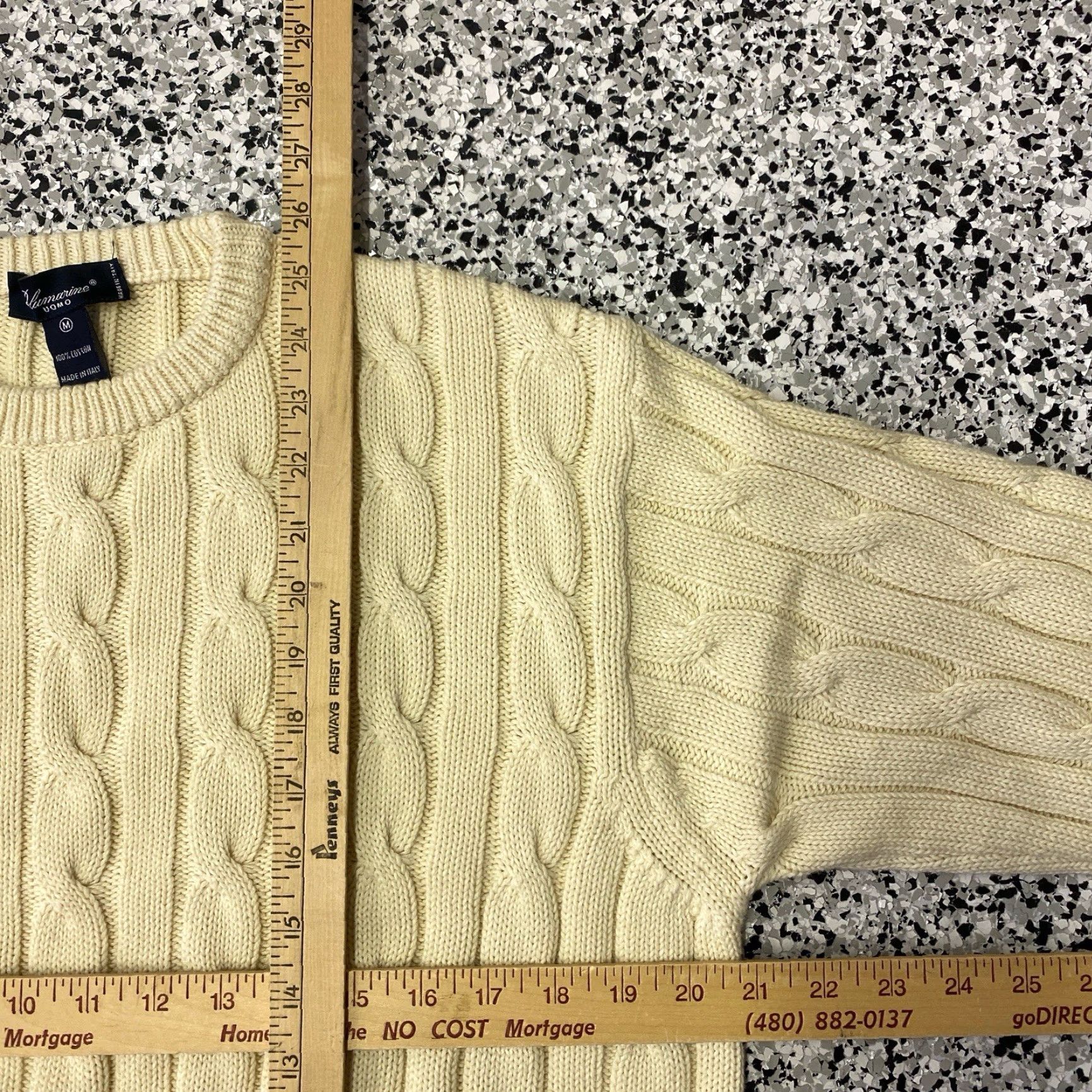 Blumarine Belmarine UOMO Cable Knit Sweater Crew Neck Ivory Men's Size M Knit Shirt Pullover Regular Size US M / EU 48-50 / 2 - 3 Thumbnail