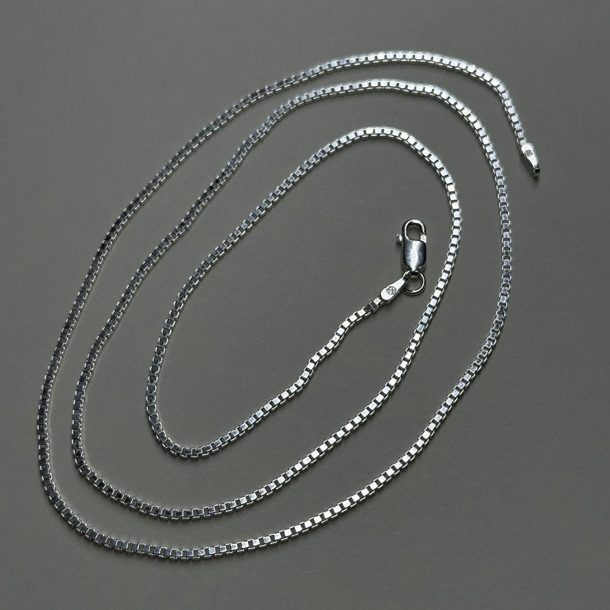 Sterling Silver Sterling Silver Box Link Necklace Size ONE SIZE - 3 Thumbnail