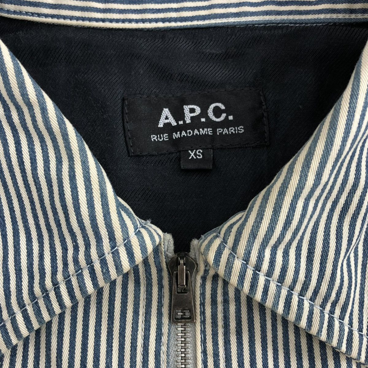 Vintage A.PC Paris Hickory Chore Denim Jacket Luxury
