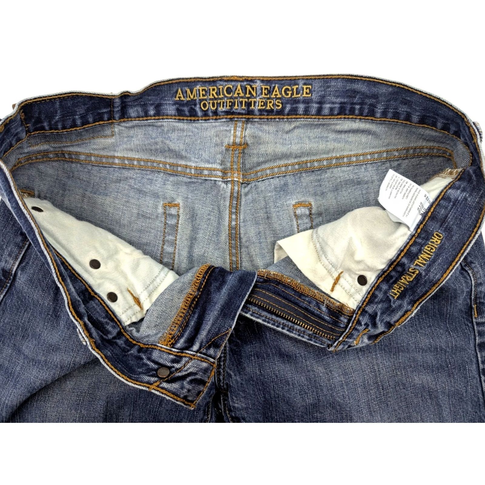 American Eagle Outfitters American Eagle Outfitters Jeans Men 34x30 Straight Leg Blue Denim 5-Pocket Stretch Regular Waist Vintage: No Size US 34 / EU 50 - 6 Thumbnail