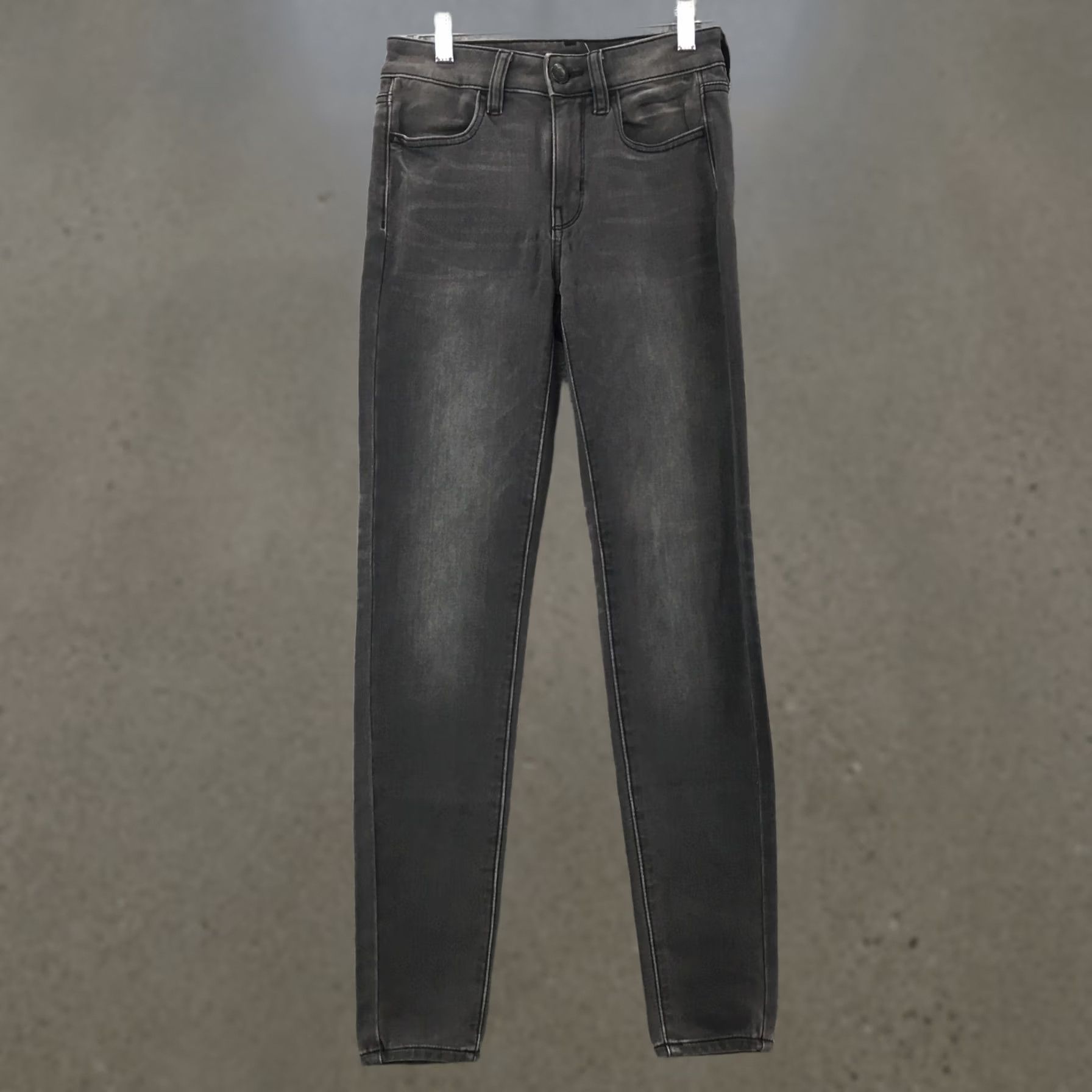 American Eagle Outfitters American Eagle Outfitters Jeans Womens 2 Gray Denim Mid Rise Zip Fly Skinny Stretch Size 26" / US 2 / IT 38 - 1 Thumbnail