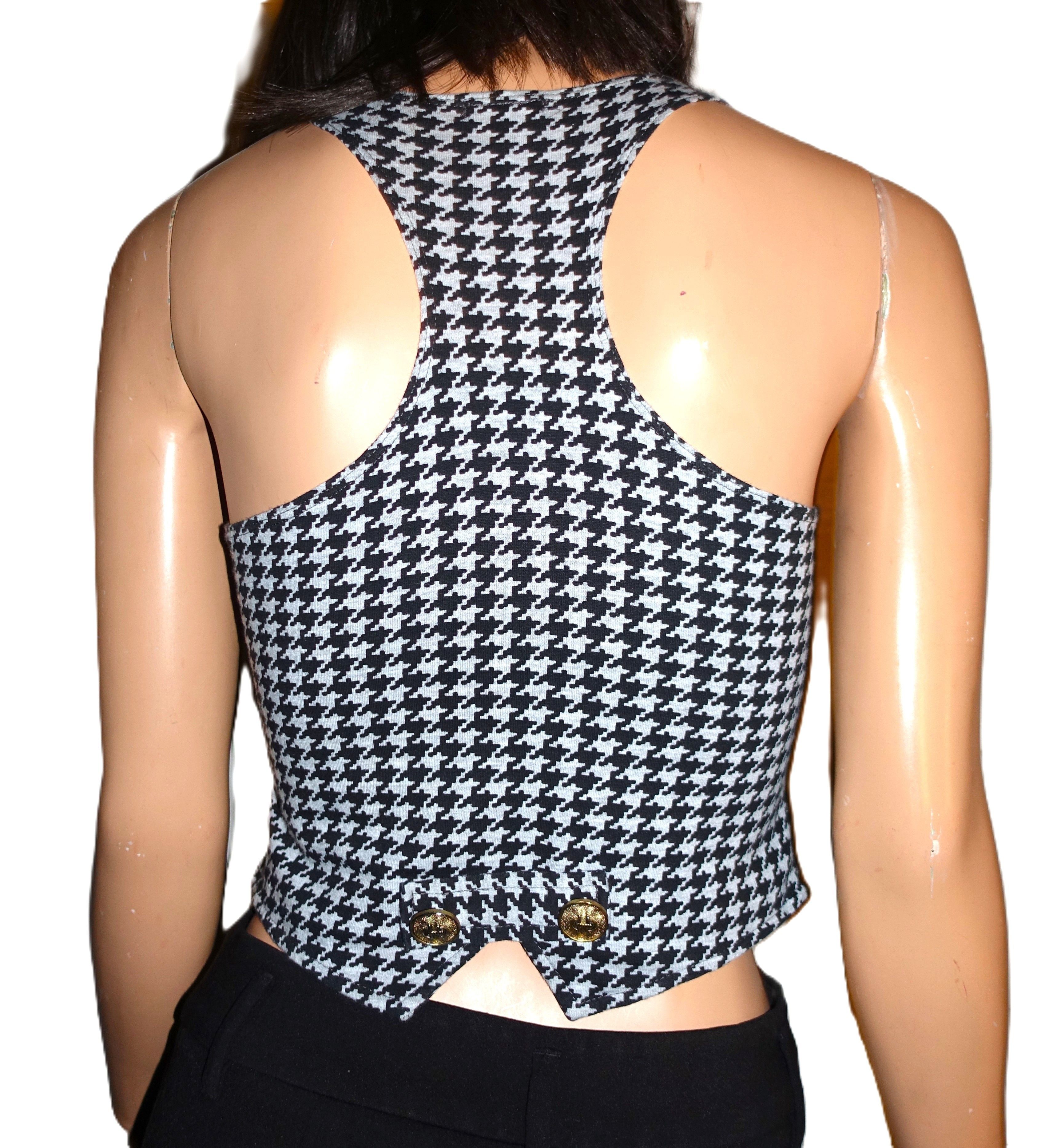 Other Delia"s Black Gray Gingham Vest S Size S / US 4 / IT 40 - 5 Thumbnail