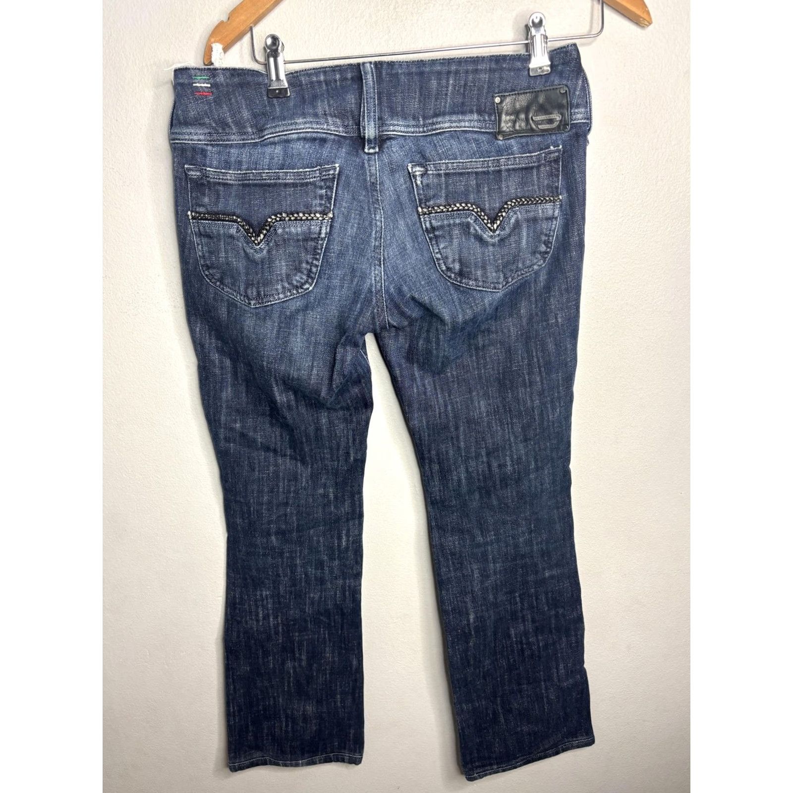 Diesel Diesel Jeans Womens 30 Blue Mid Rise Straight Leg Braided Pocket Denim Size 30" / US 8 / IT 44 - 2 Thumbnail